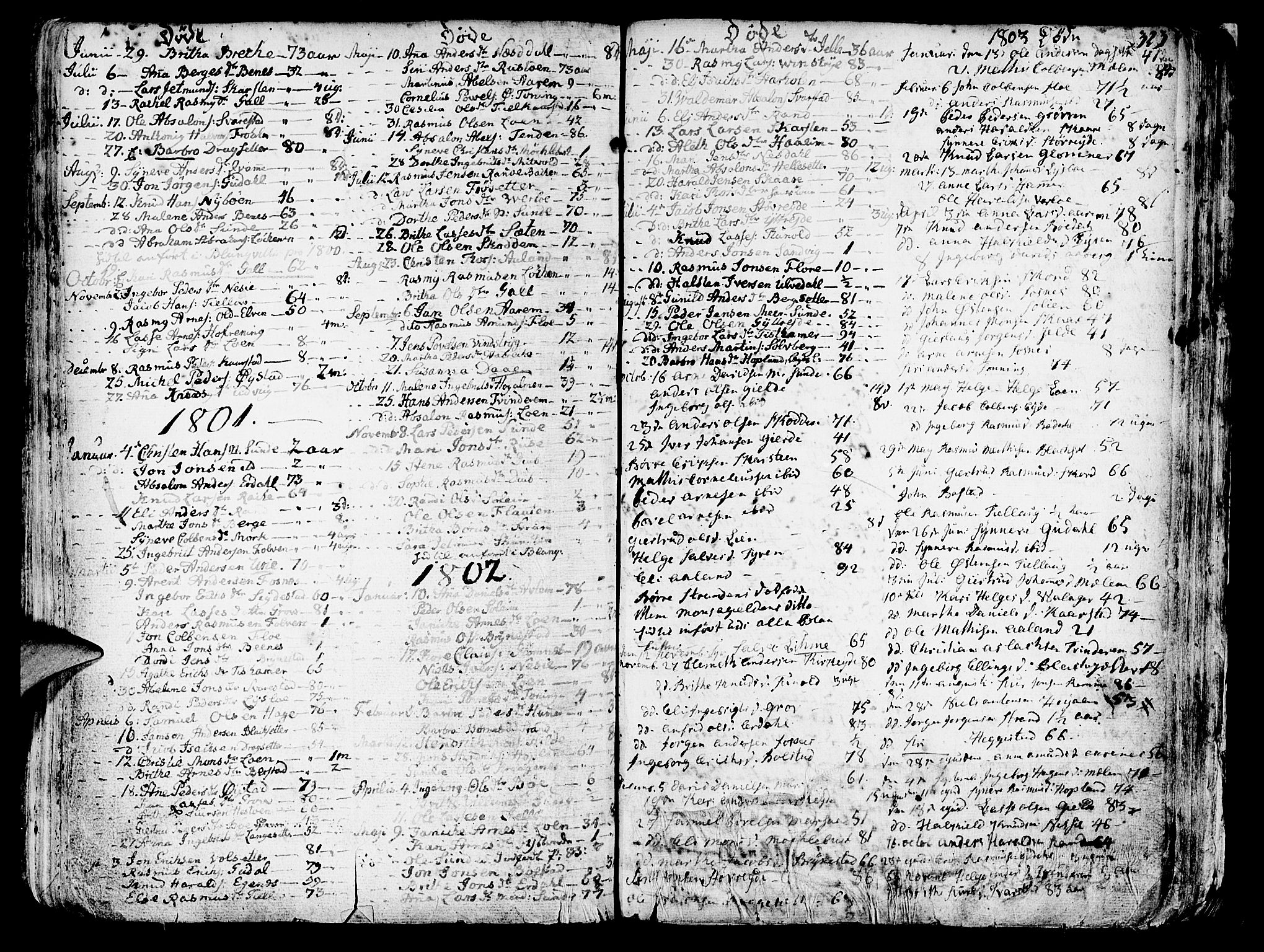 Innvik sokneprestembete, SAB/A-80501: Parish register (official) no. A 1, 1750-1816, p. 323