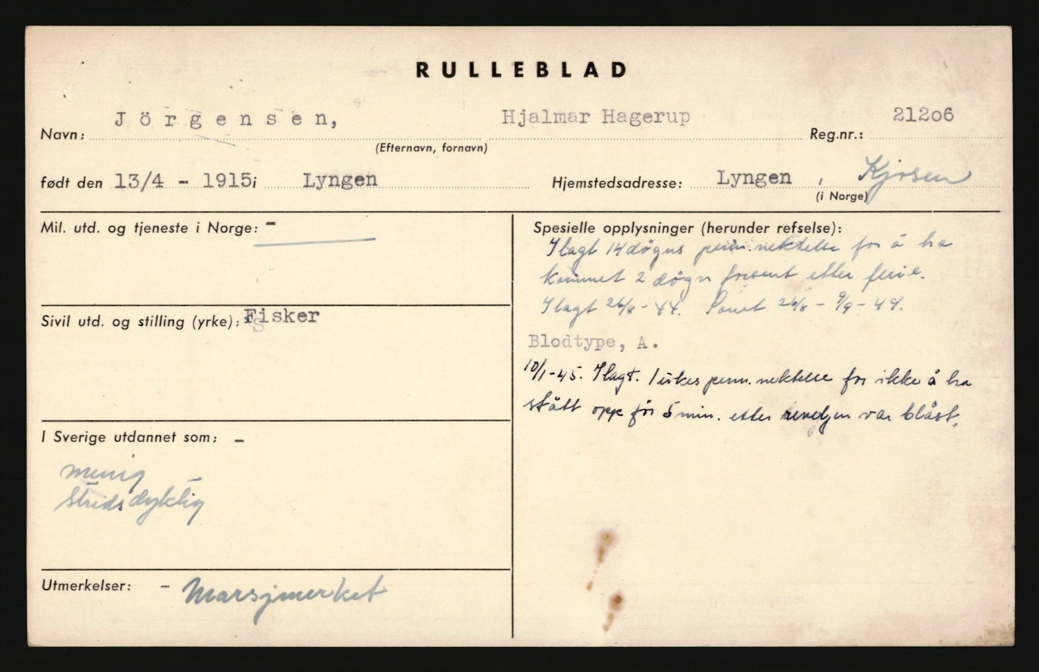 Forsvaret, Troms infanteriregiment nr. 16, AV/RA-RAFA-3146/P/Pa/L0020: Rulleblad for regimentets menige mannskaper, årsklasse 1936, 1936, p. 671