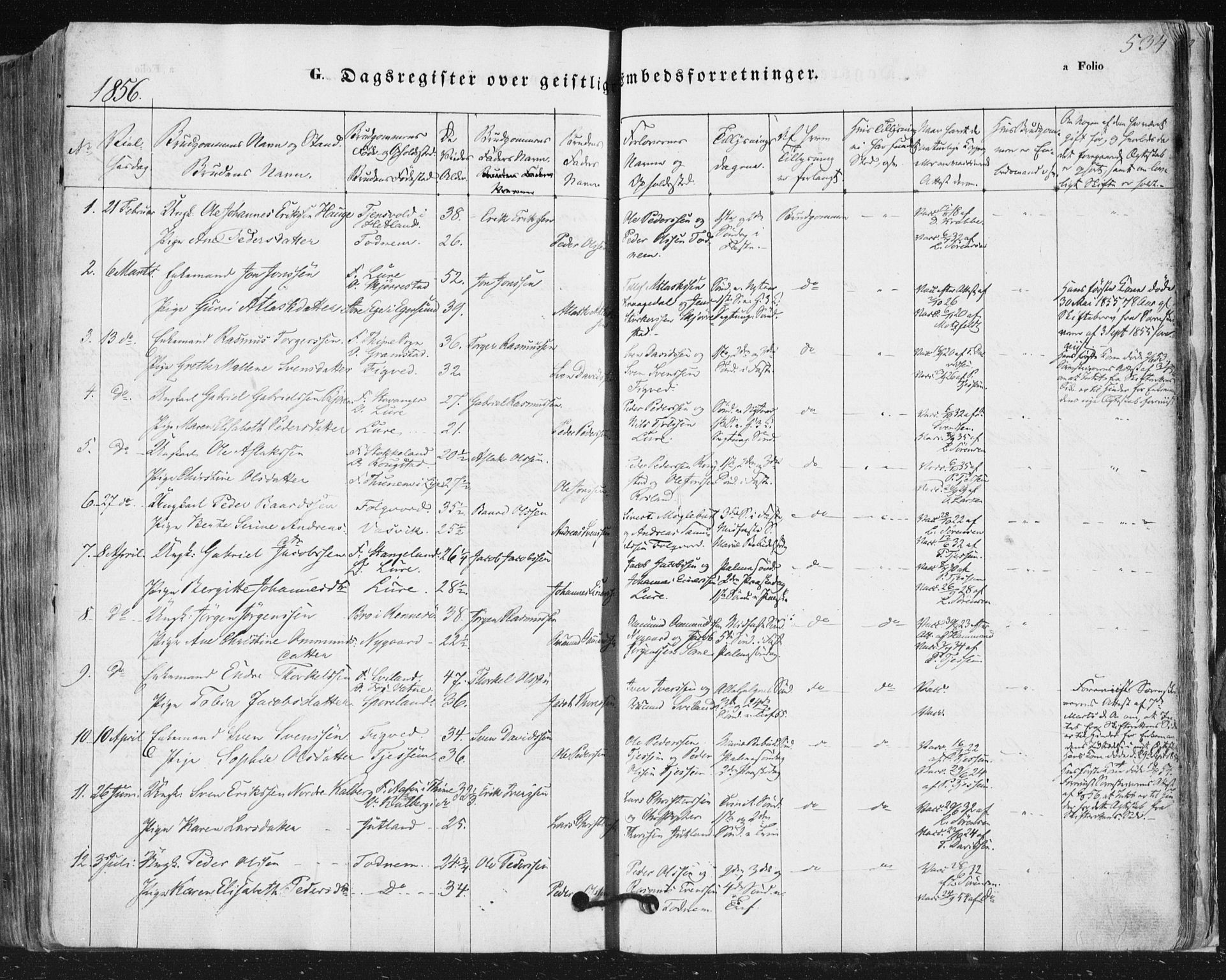 Høyland sokneprestkontor, SAST/A-101799/001/30BA/L0008: Parish register (official) no. A 8, 1841-1856, p. 534