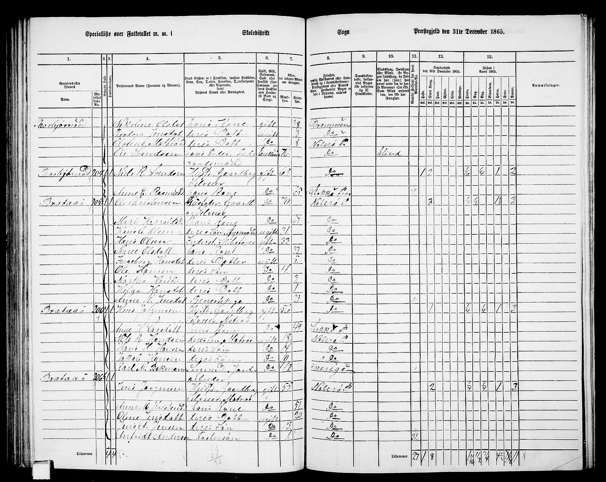 RA, 1865 census for Nøtterøy, 1865, p. 169