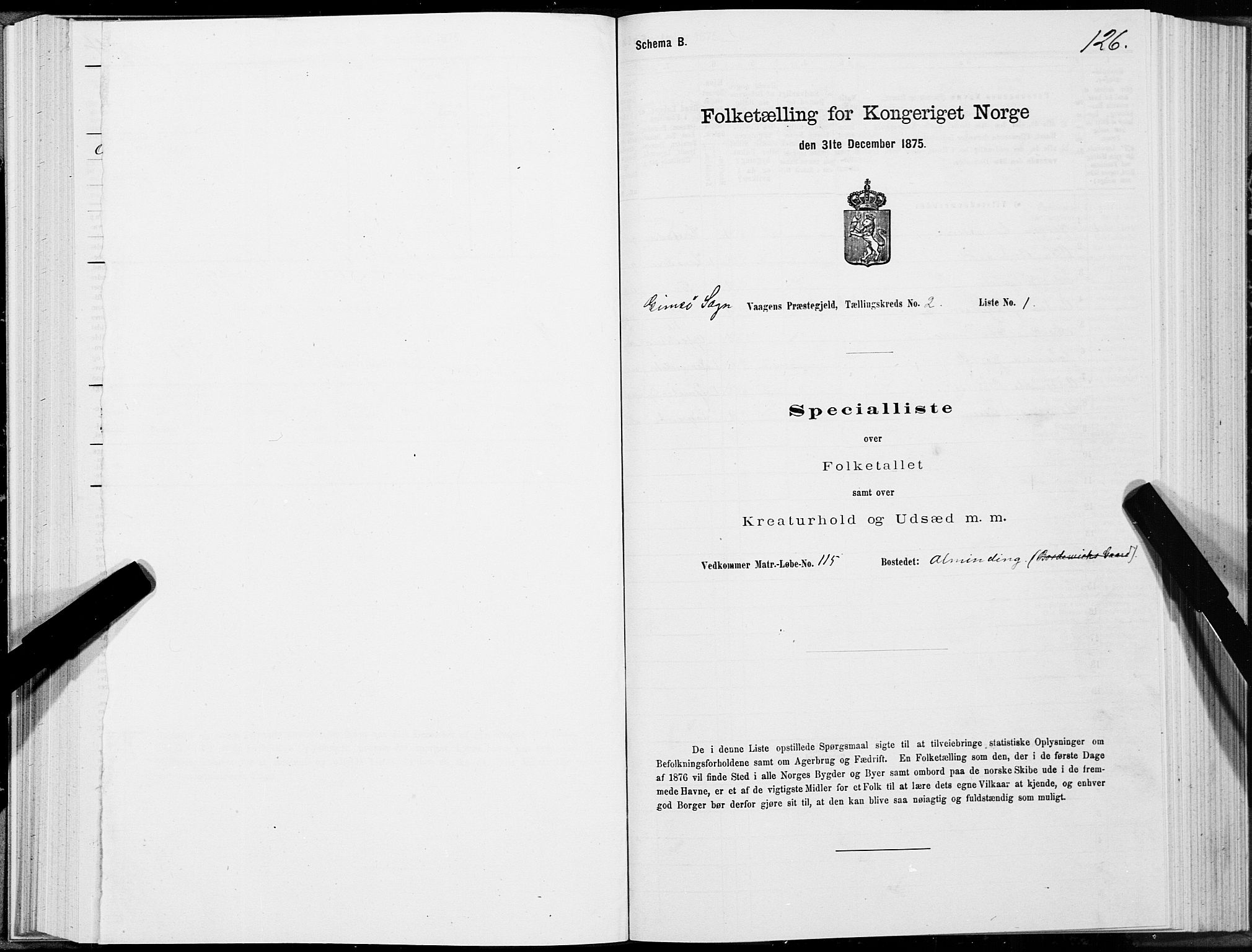 SAT, 1875 census for 1865P Vågan, 1875, p. 5126