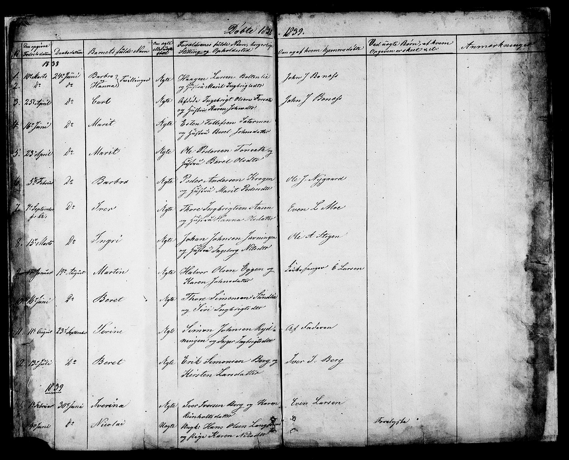 Målselv sokneprestembete, SATØ/S-1311/G/Ga/Gaa/L0002kirke: Parish register (official) no. 2, 1832-1850, p. 10-11