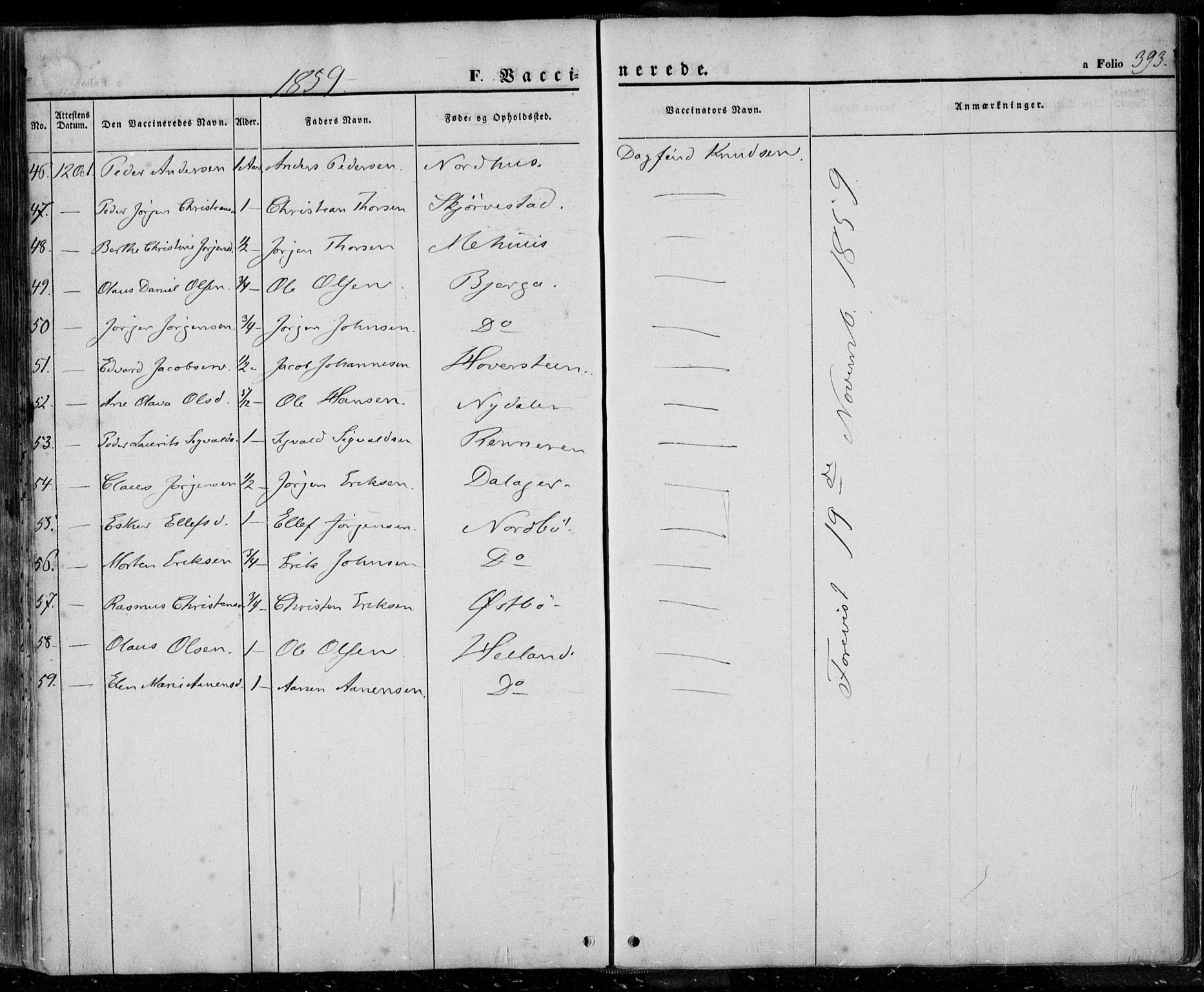 Rennesøy sokneprestkontor, AV/SAST-A -101827/H/Ha/Haa/L0005: Parish register (official) no. A 5, 1838-1859, p. 393