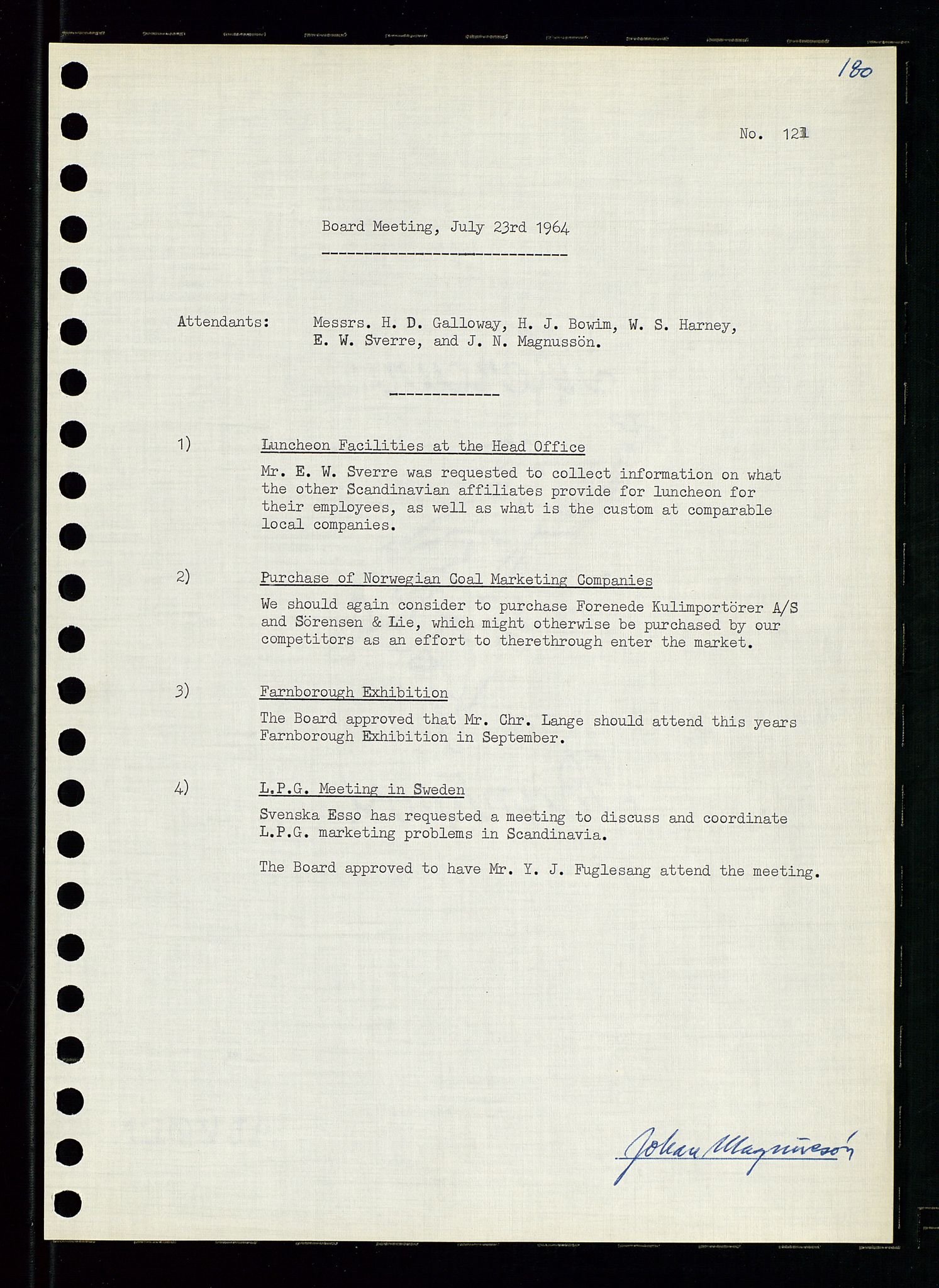 Pa 0982 - Esso Norge A/S, AV/SAST-A-100448/A/Aa/L0001/0004: Den administrerende direksjon Board minutes (styrereferater) / Den administrerende direksjon Board minutes (styrereferater), 1963-1964, p. 82