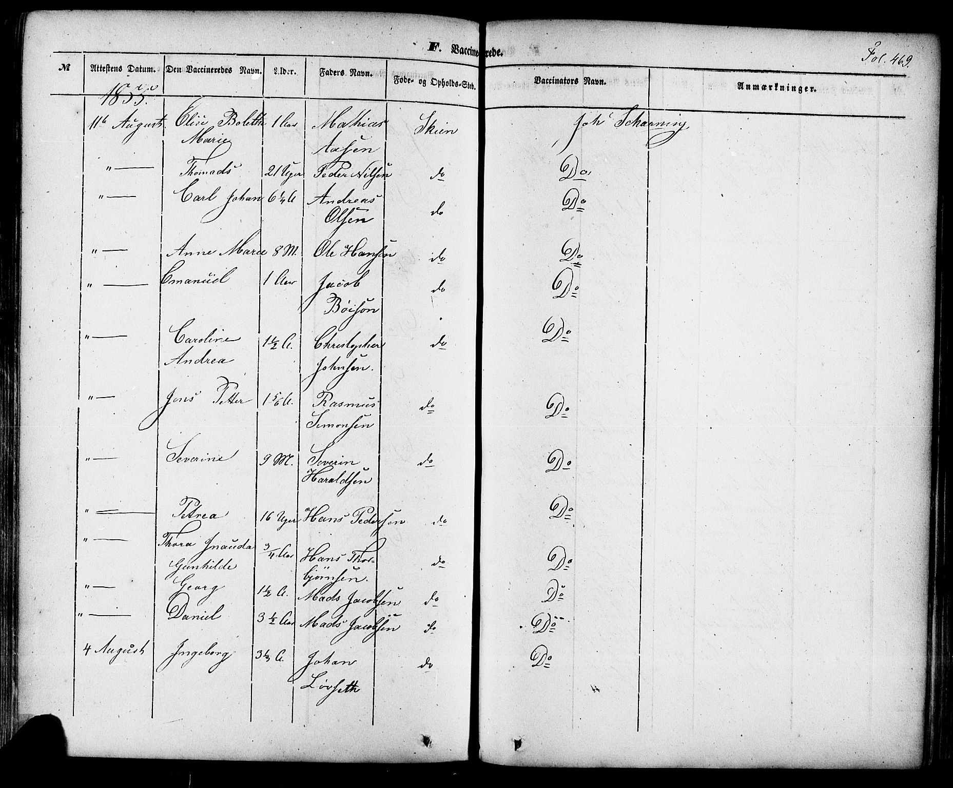 Skien kirkebøker, AV/SAKO-A-302/F/Fa/L0006a: Parish register (official) no. 6A, 1843-1856, p. 469