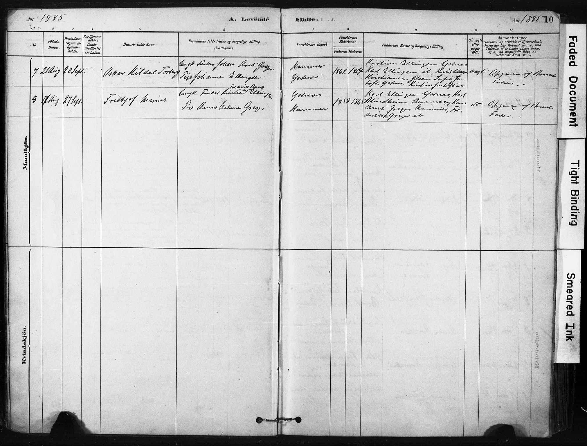 Ministerialprotokoller, klokkerbøker og fødselsregistre - Nordland, AV/SAT-A-1459/808/L0128: Parish register (official) no. 808A01, 1880-1902, p. 10