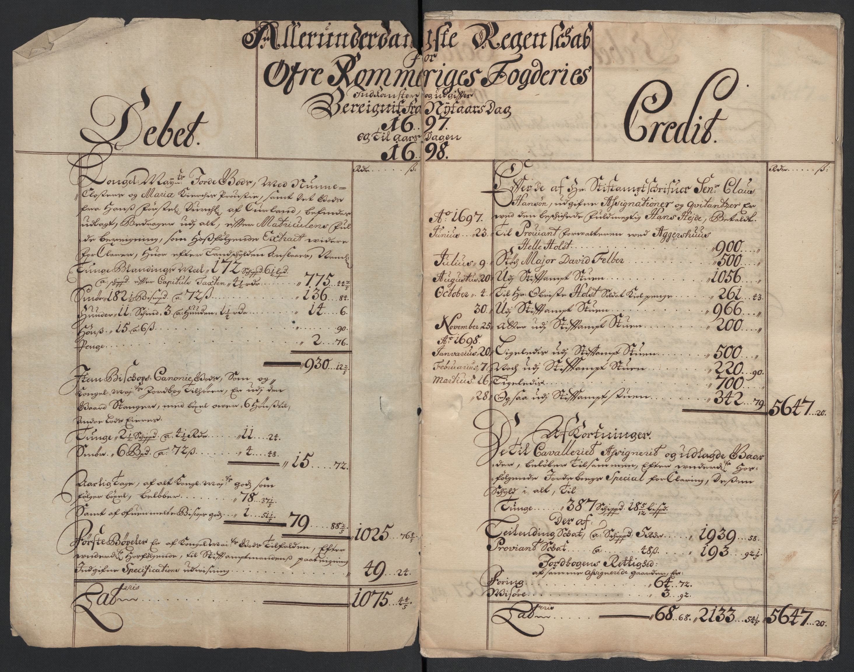 Rentekammeret inntil 1814, Reviderte regnskaper, Fogderegnskap, AV/RA-EA-4092/R12/L0709: Fogderegnskap Øvre Romerike, 1697, p. 6