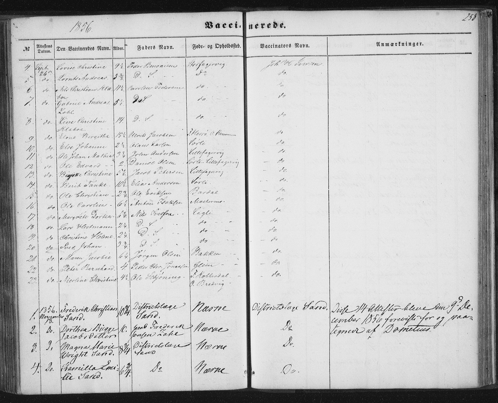 Ministerialprotokoller, klokkerbøker og fødselsregistre - Nordland, AV/SAT-A-1459/838/L0550: Parish register (official) no. 838A08, 1855-1865, p. 258