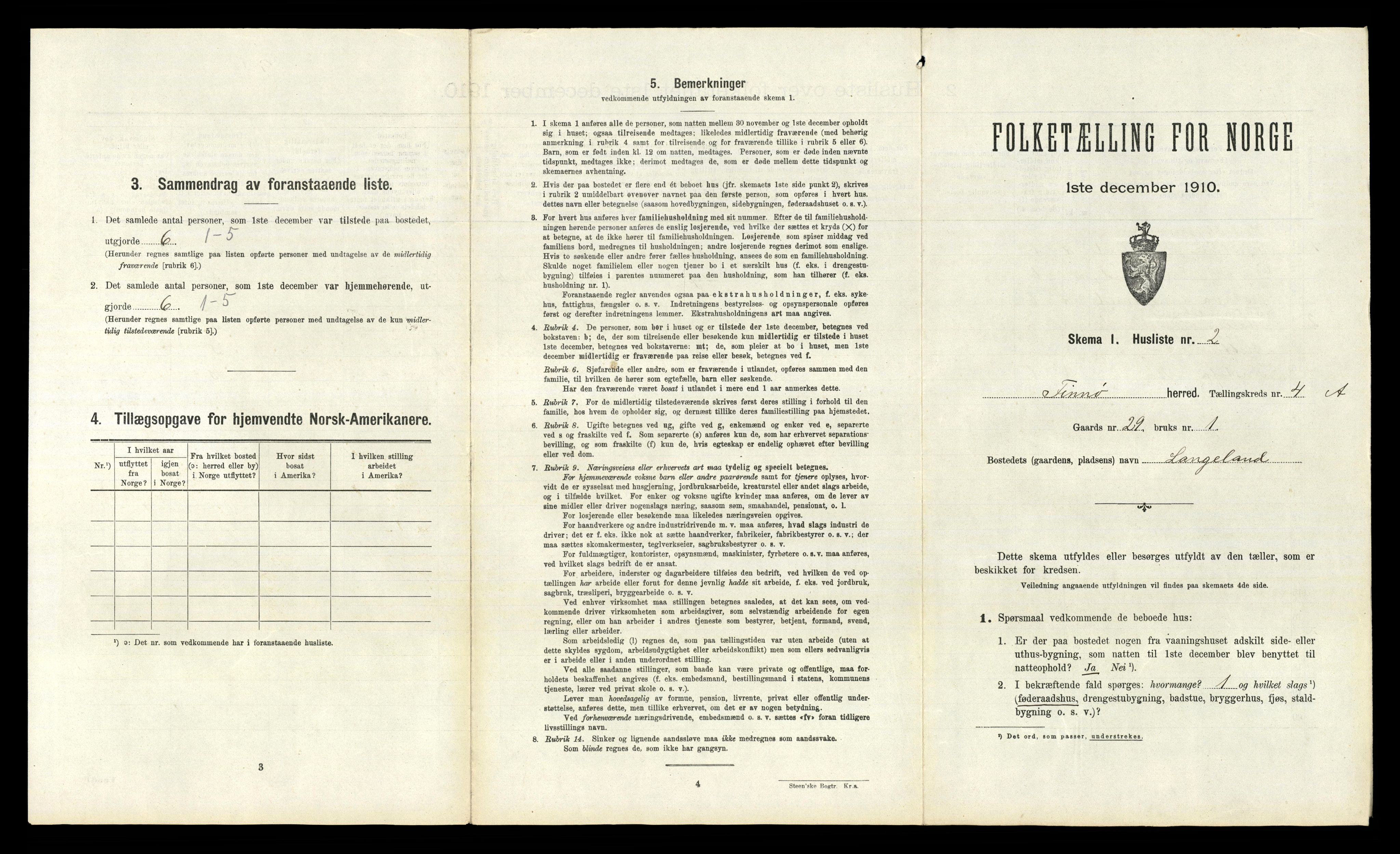 RA, 1910 census for Finnøy, 1910, p. 460