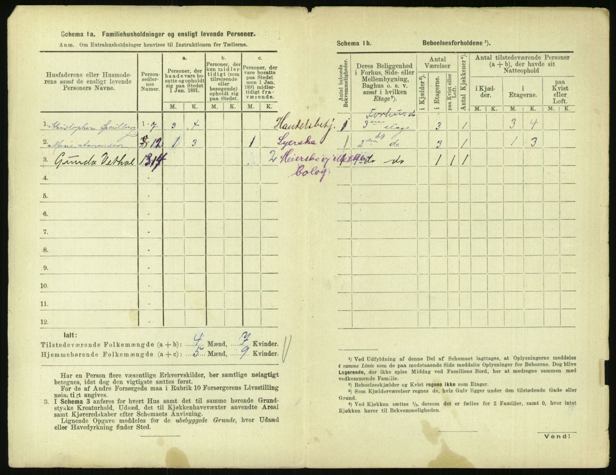 RA, 1891 census for 0902 Tvedestrand, 1891, p. 281