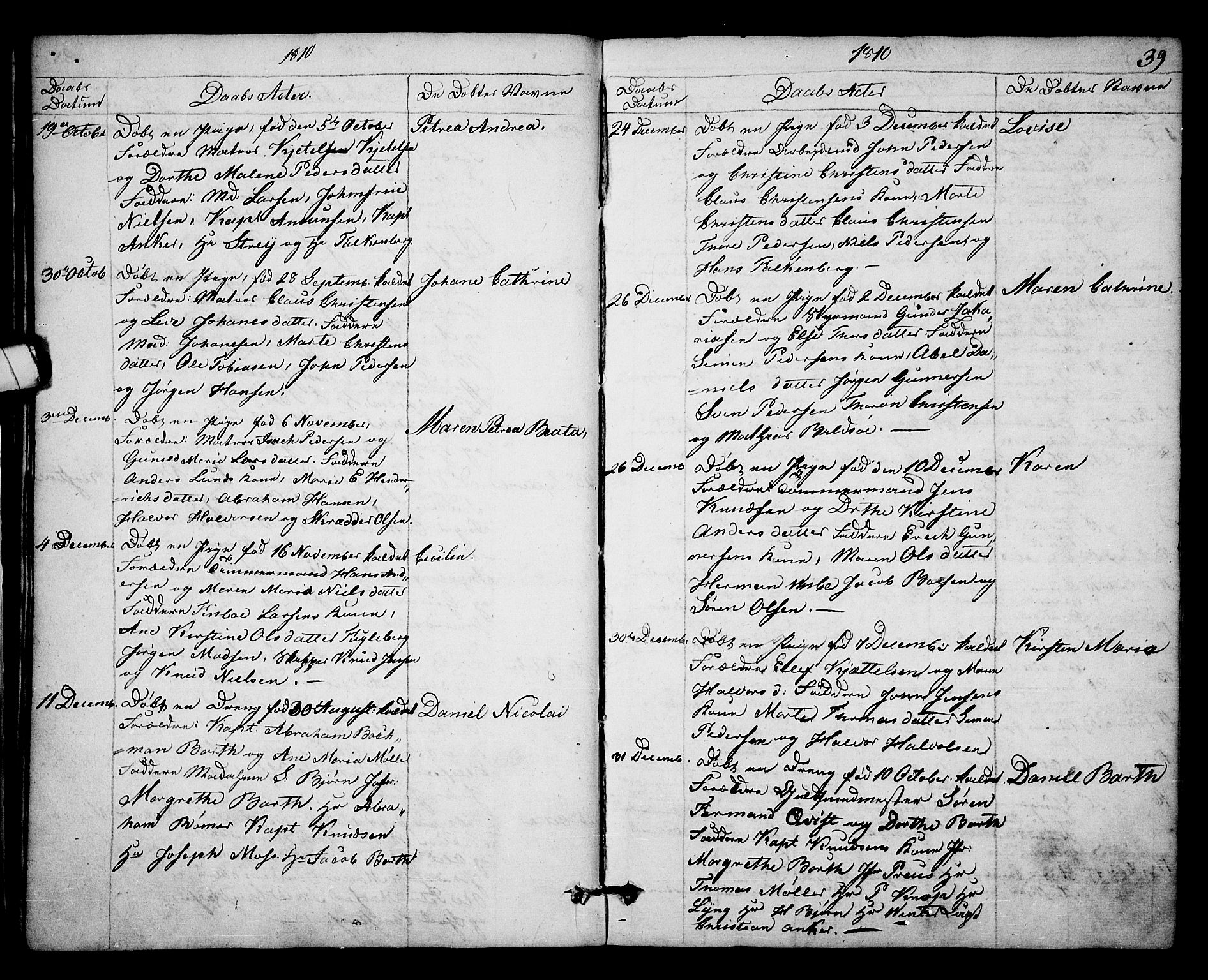 Kragerø kirkebøker, AV/SAKO-A-278/F/Fa/L0003: Parish register (official) no. 3, 1802-1813, p. 39