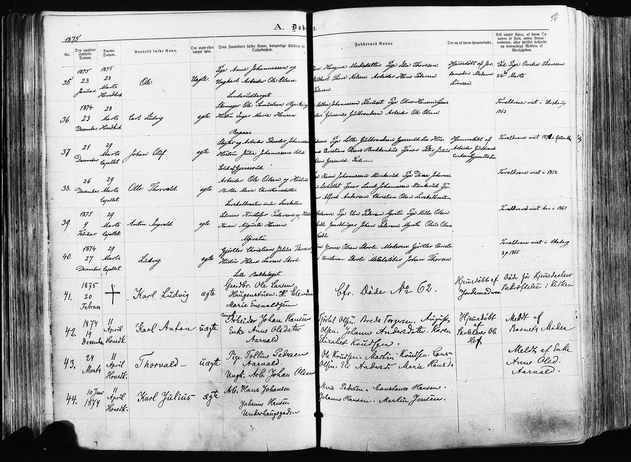 Østre Aker prestekontor Kirkebøker, AV/SAO-A-10840/F/Fa/L0003: Parish register (official) no. I 3, 1869-1875, p. 96