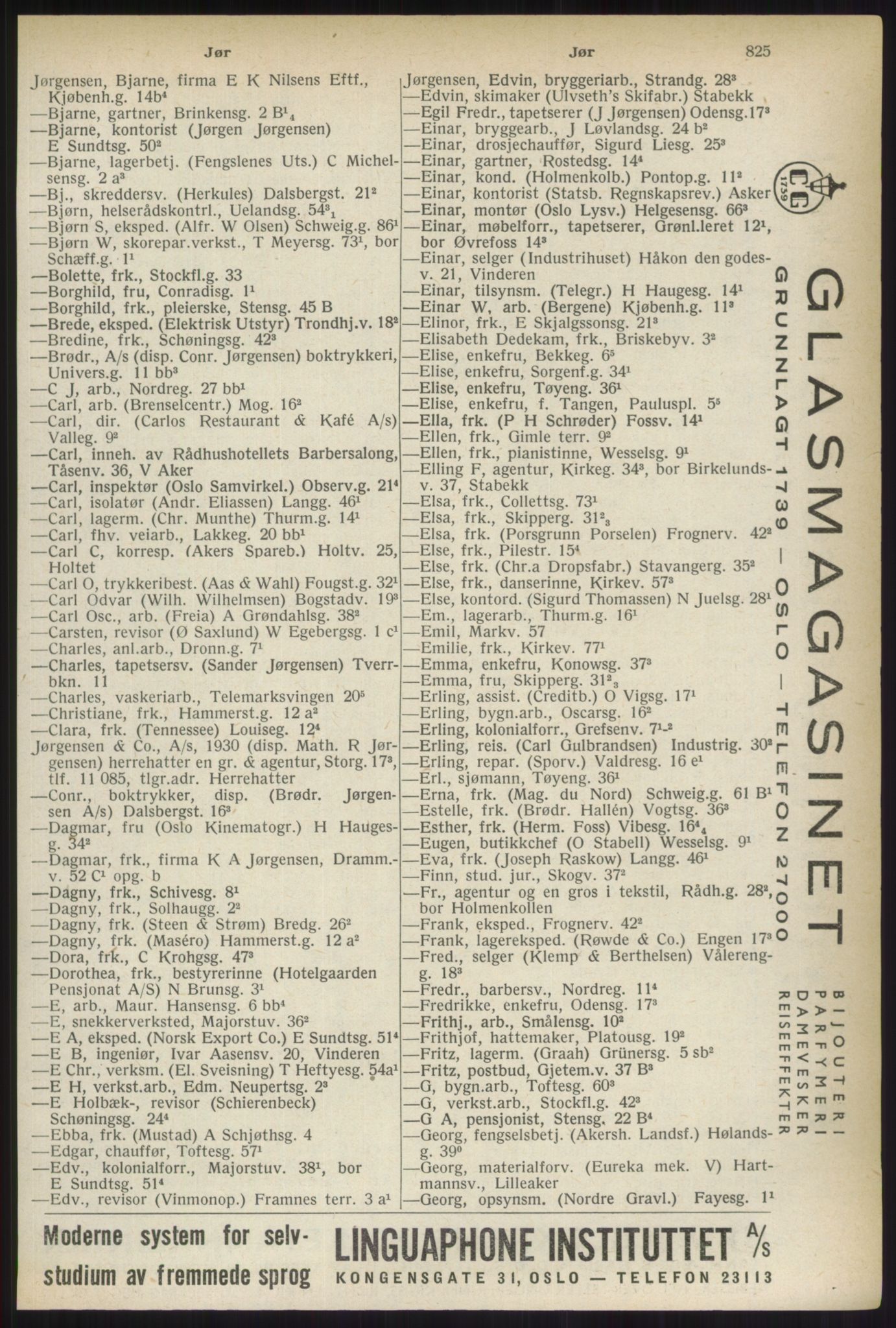 Kristiania/Oslo adressebok, PUBL/-, 1937, p. 825