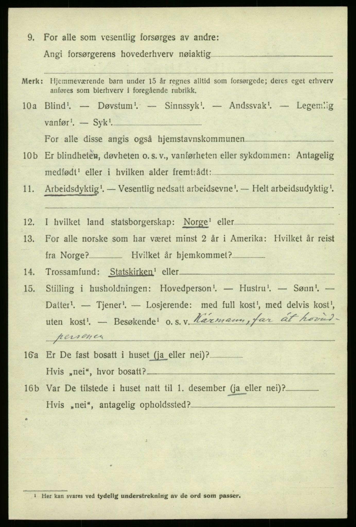 SAB, 1920 census for Sogndal, 1920, p. 3220