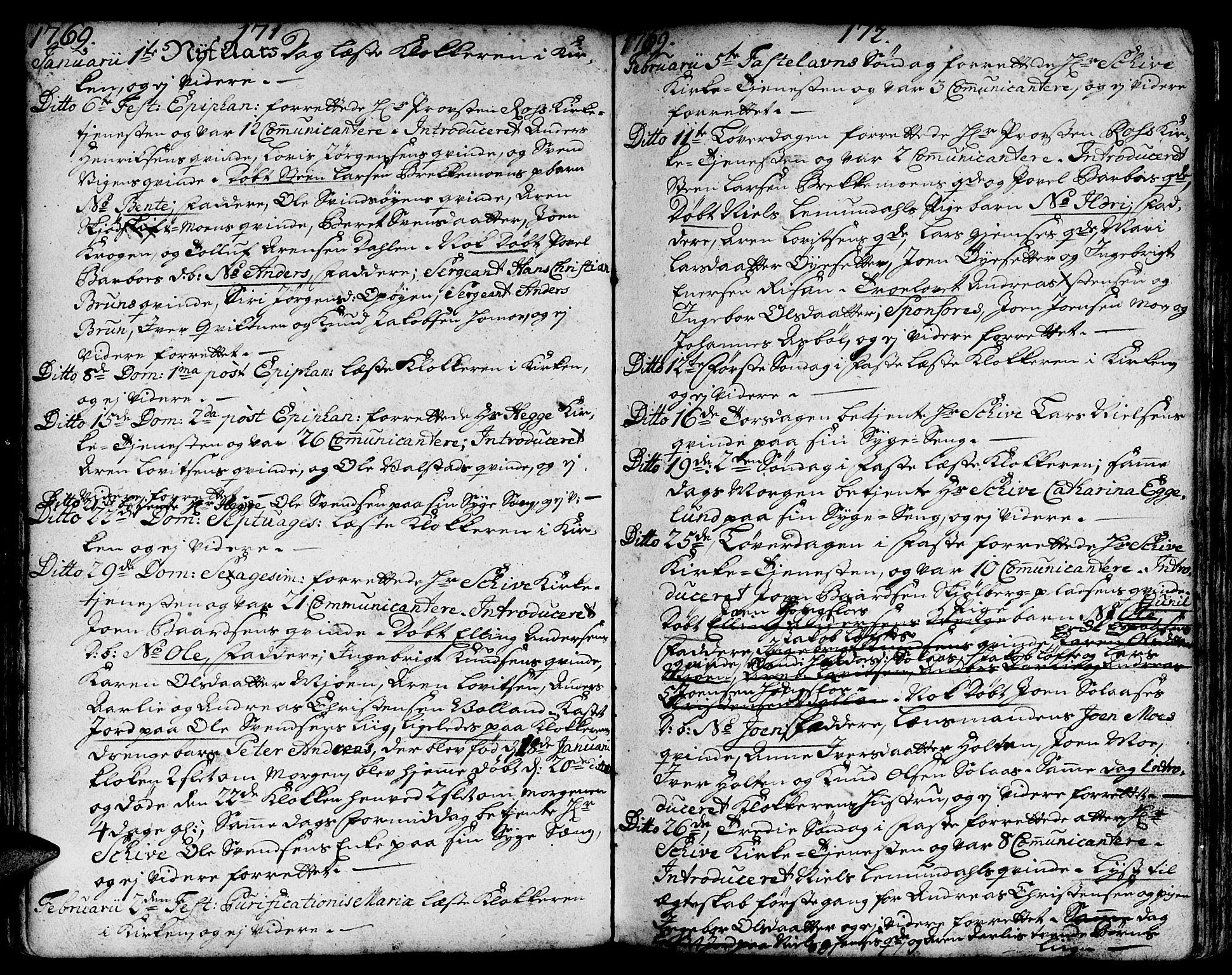 Ministerialprotokoller, klokkerbøker og fødselsregistre - Sør-Trøndelag, SAT/A-1456/671/L0840: Parish register (official) no. 671A02, 1756-1794, p. 171-172