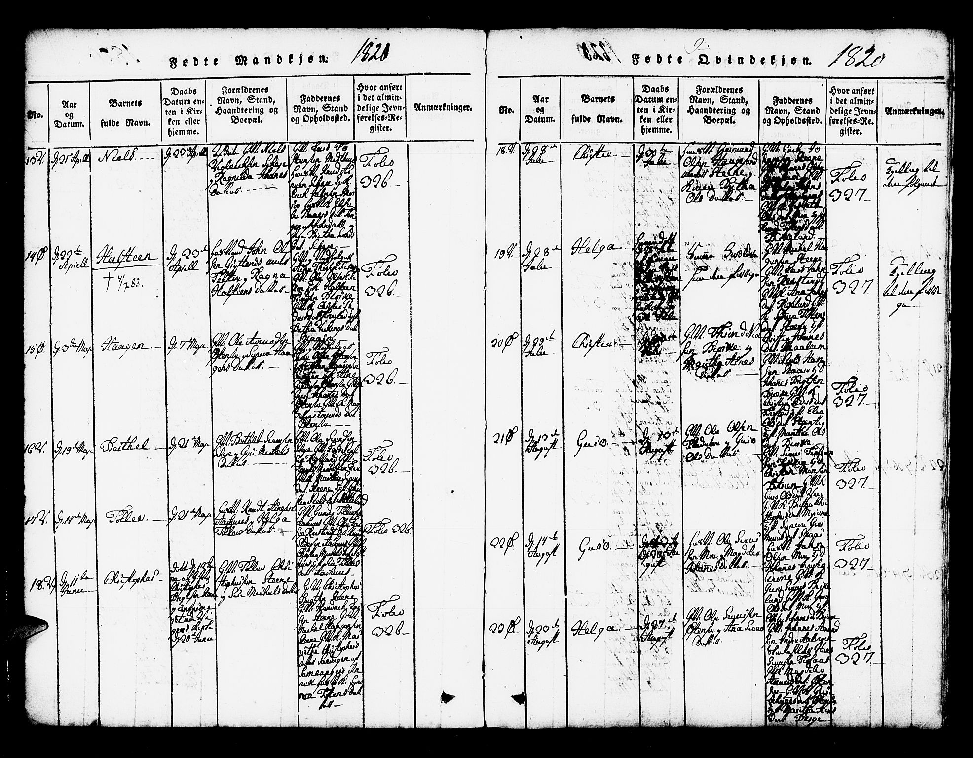 Kvam sokneprestembete, SAB/A-76201/H/Haa: Parish register (official) no. A 6, 1818-1832, p. 9