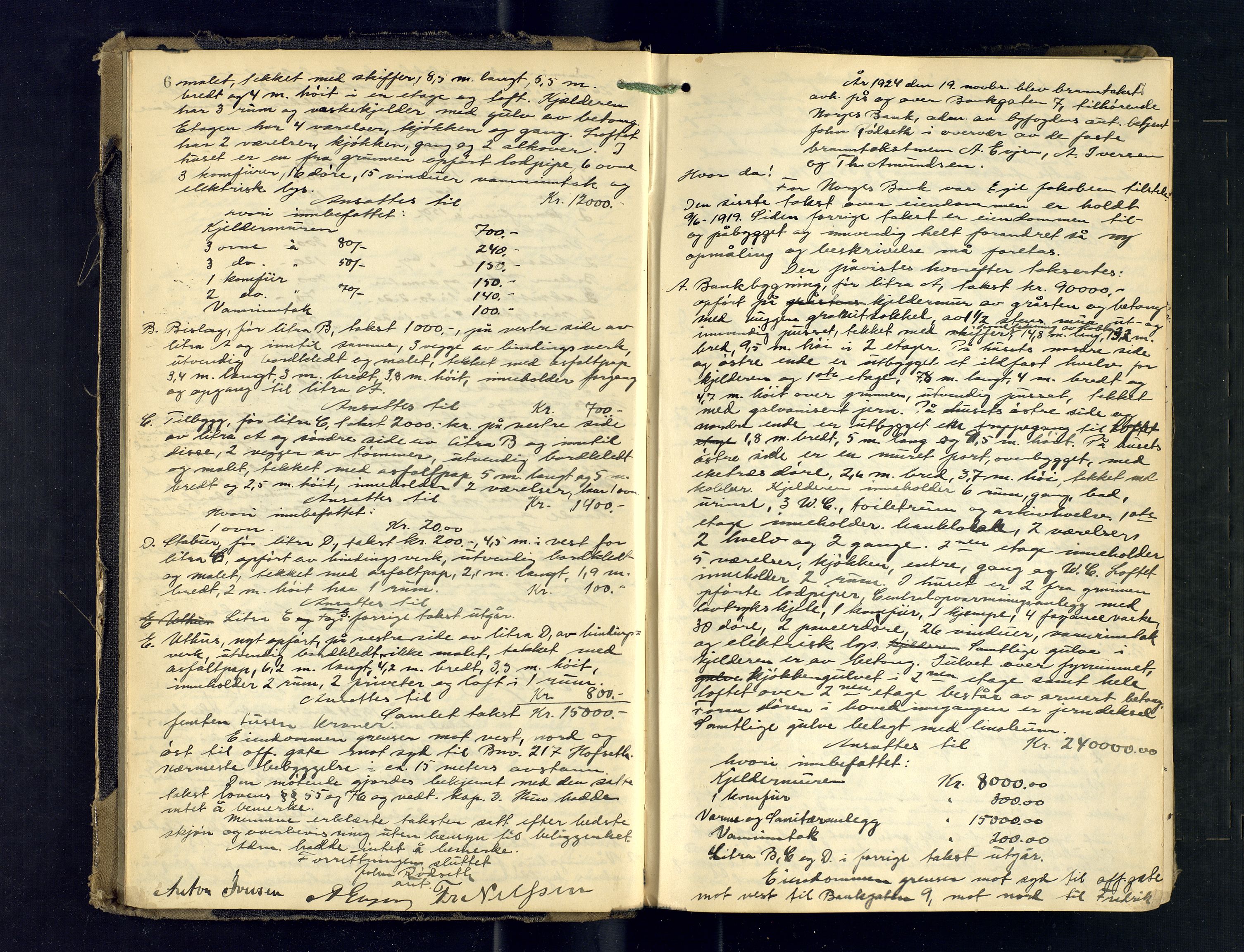 Tromsø byfogd/byrett, AV/SATØ-SATØ-0063/1/Oc/Ocb/Ocba/L0008: Branntakstprotokoll, 1924-1930, p. 6-7