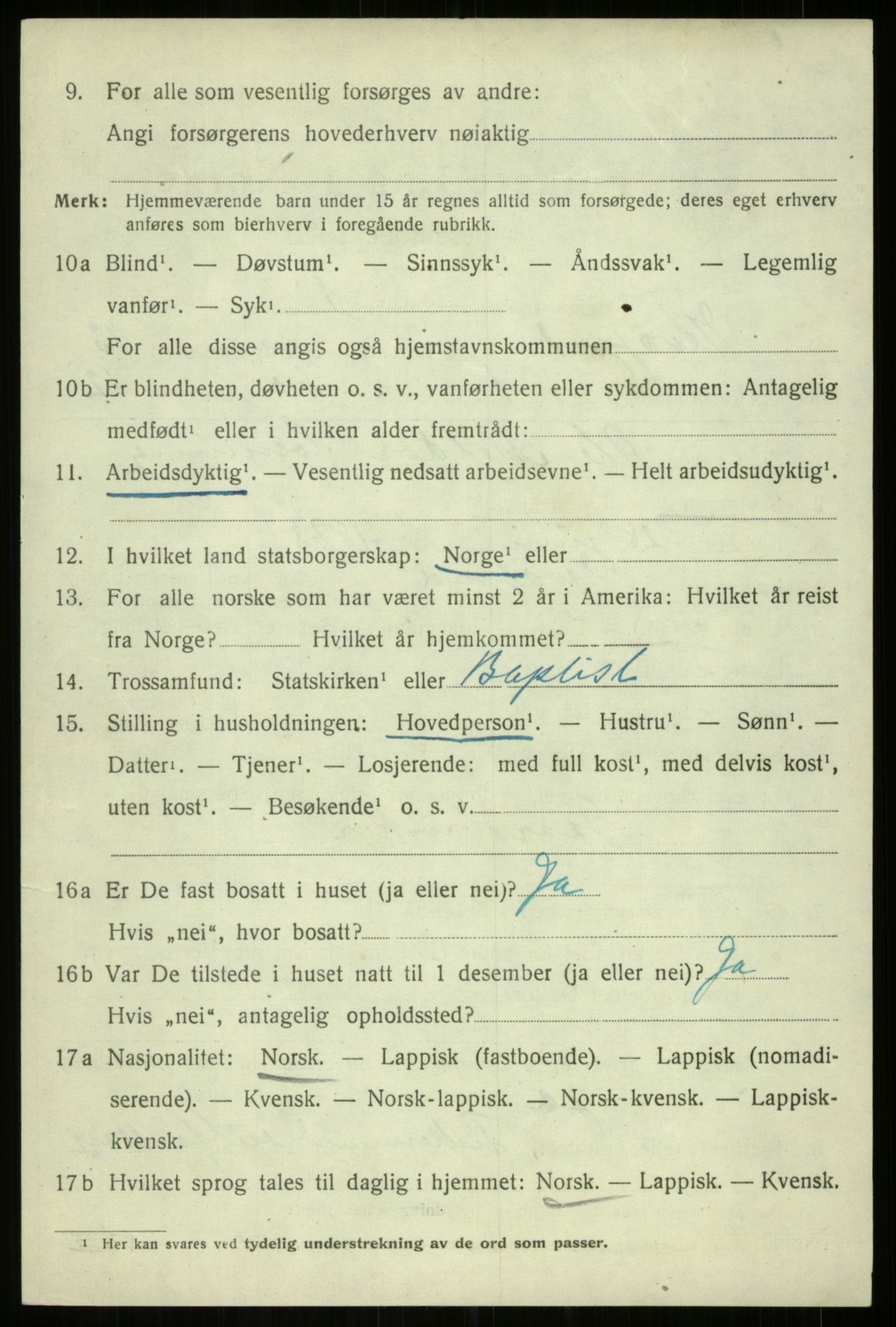 SATØ, 1920 census for Kvæfjord, 1920, p. 6312