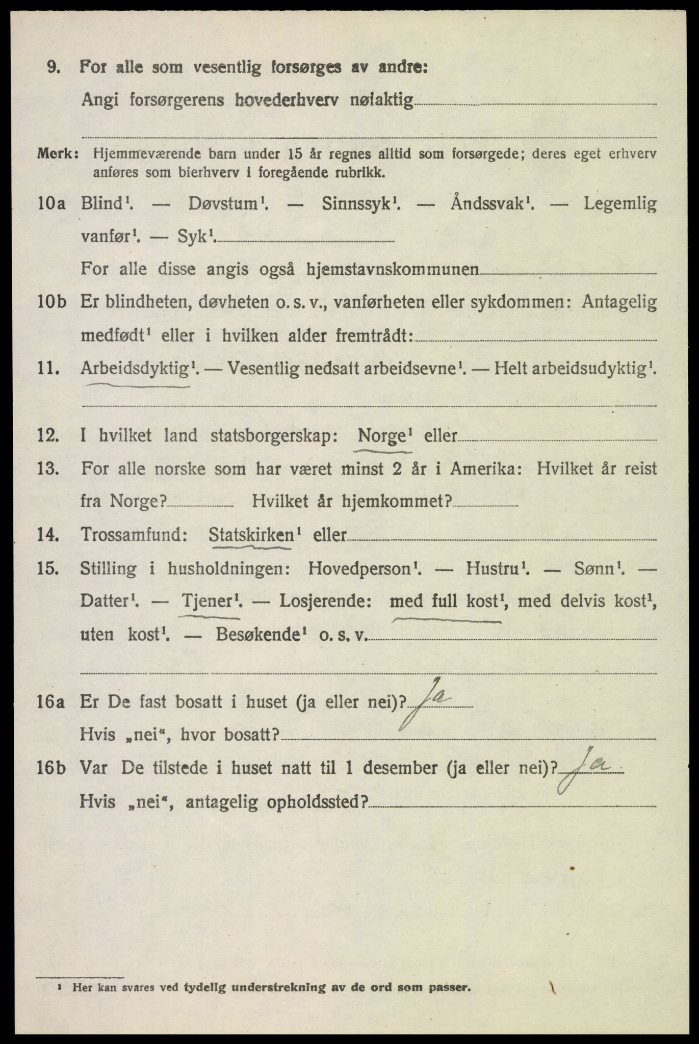 SAH, 1920 census for Vestre Toten, 1920, p. 6181