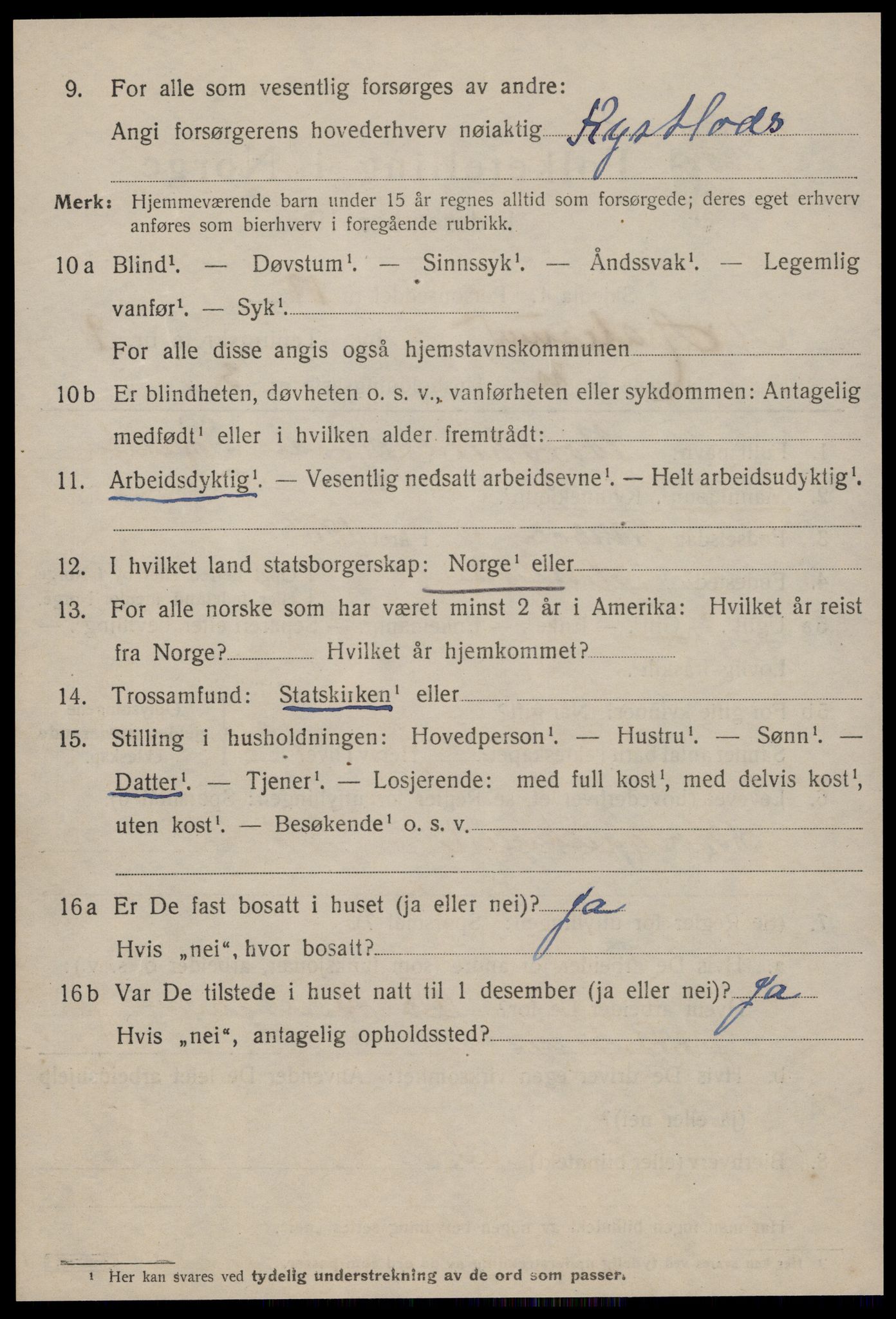 SAT, 1920 census for Ålesund, 1920, p. 23285