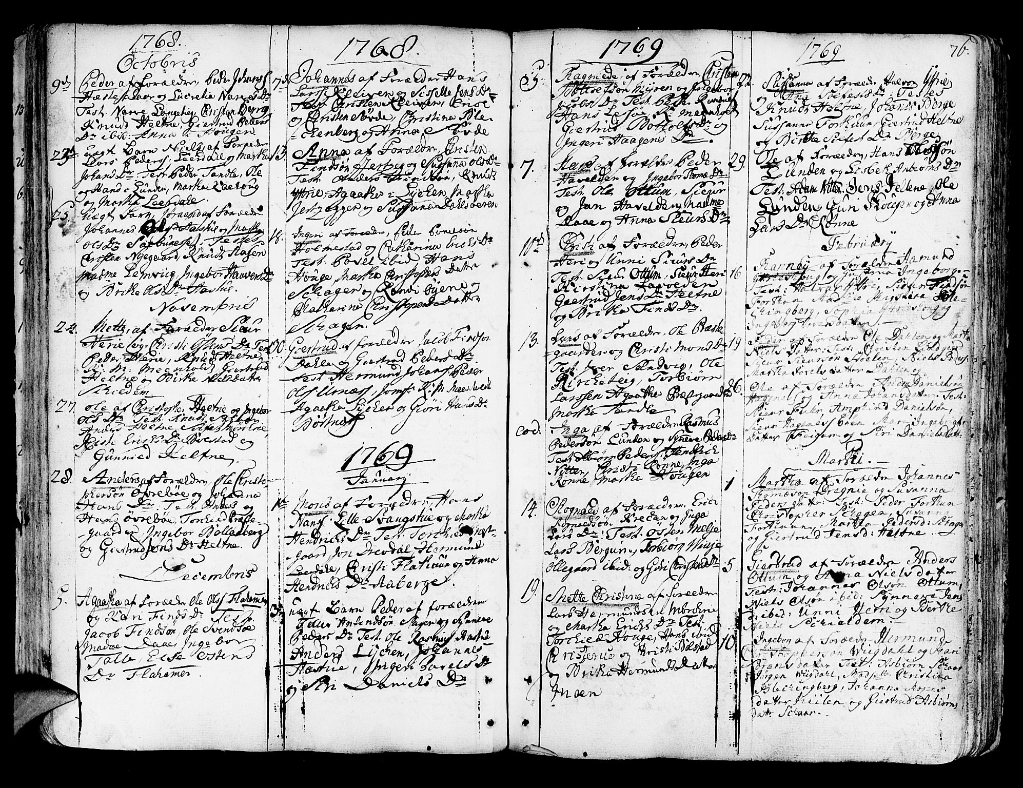 Luster sokneprestembete, AV/SAB-A-81101/H/Haa/Haaa/L0001: Parish register (official) no. A 1, 1731-1803, p. 76
