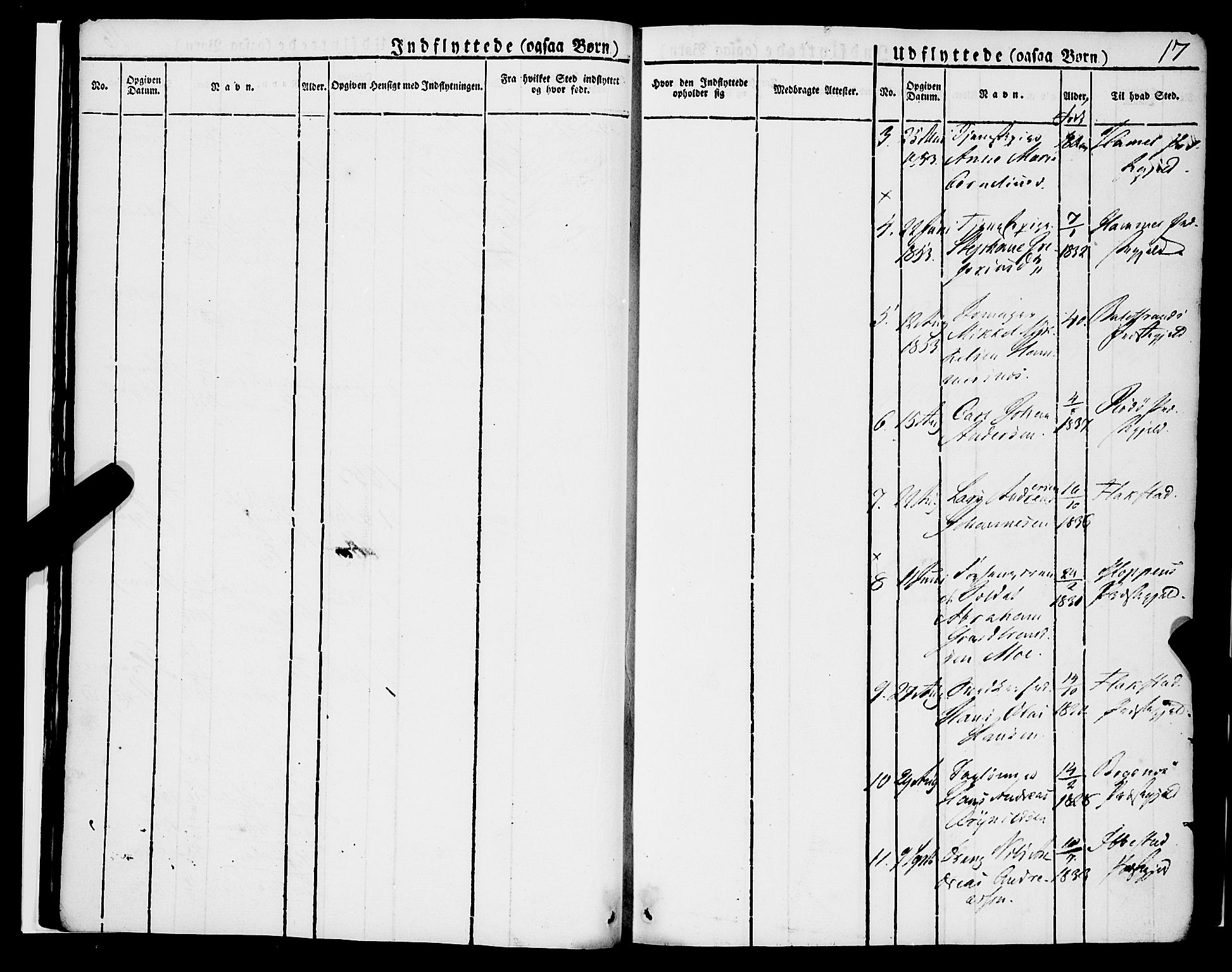 Korskirken sokneprestembete, SAB/A-76101/H/Haa/L0050: Parish register (official) no. F 1, 1821-1869, p. 17