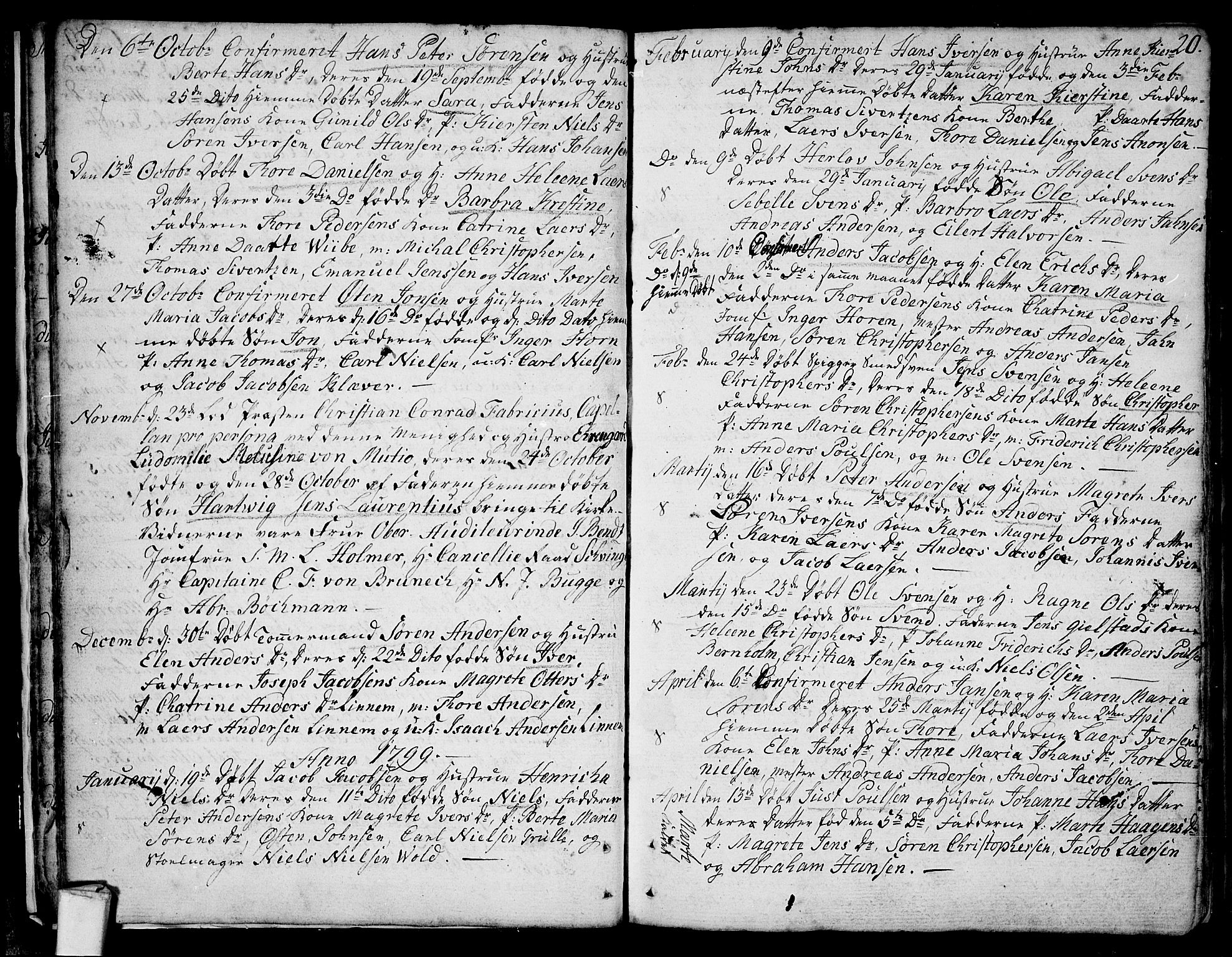 Larvik kirkebøker, SAKO/A-352/F/Fb/L0001: Parish register (official) no. II 1, 1779-1817, p. 20