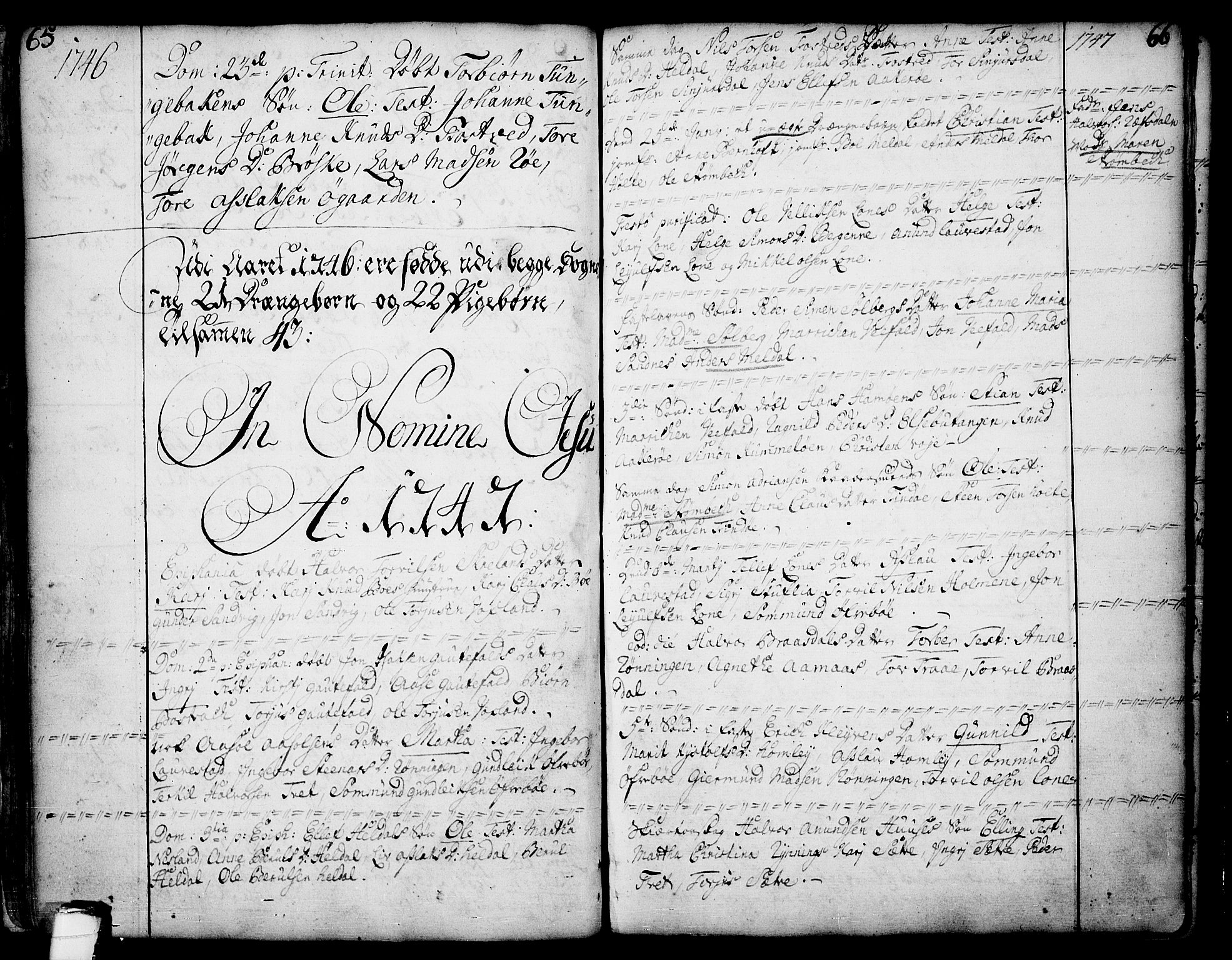 Drangedal kirkebøker, SAKO/A-258/F/Fa/L0002: Parish register (official) no. 2, 1733-1753, p. 65-66