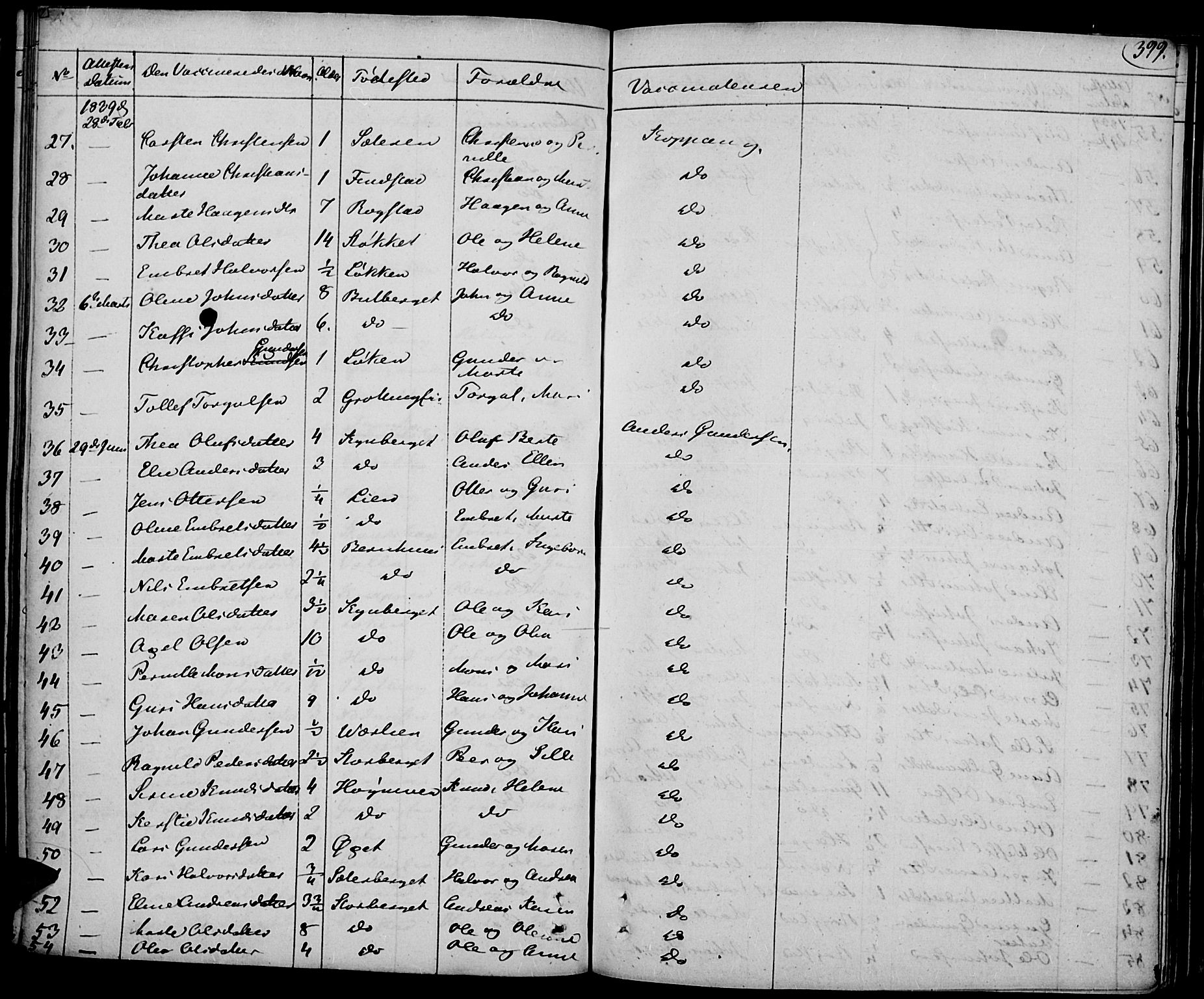 Elverum prestekontor, AV/SAH-PREST-044/H/Ha/Haa/L0008: Parish register (official) no. 8, 1830-1842, p. 399