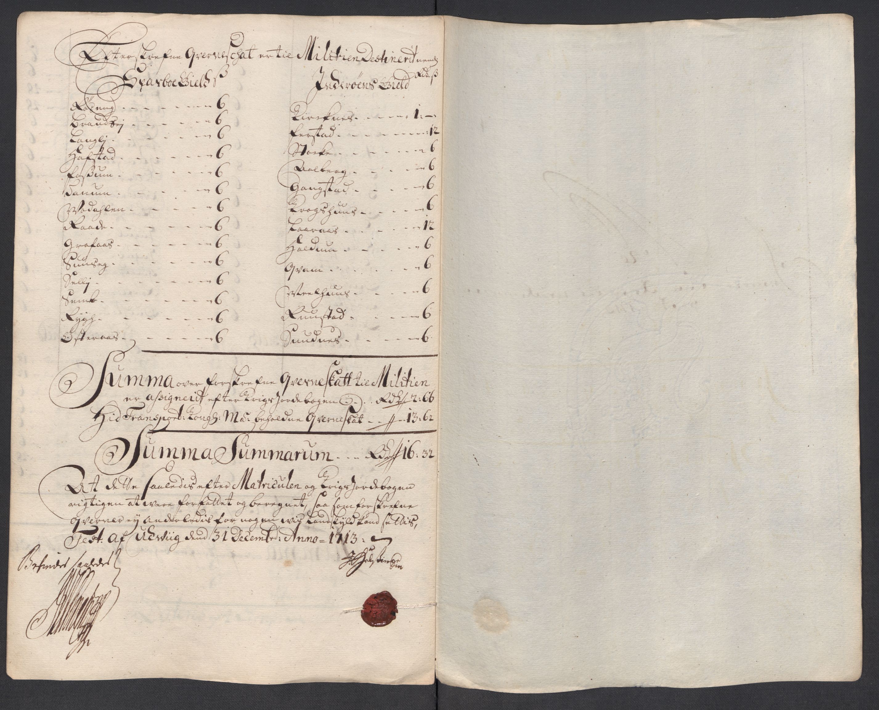 Rentekammeret inntil 1814, Reviderte regnskaper, Fogderegnskap, AV/RA-EA-4092/R63/L4321: Fogderegnskap Inderøy, 1713, p. 222