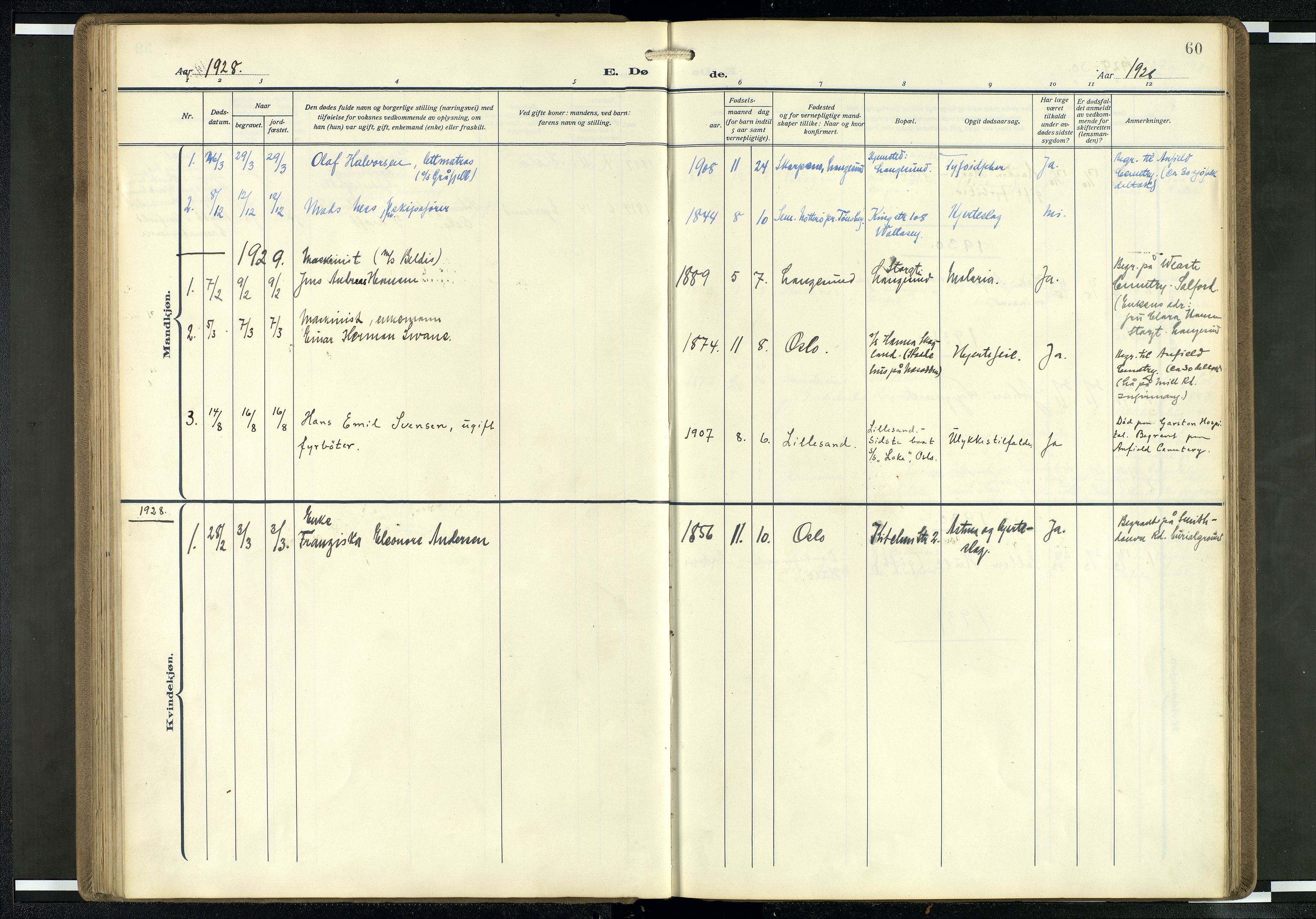 Den norske sjømannsmisjon i utlandet/Mersey-havnene (Liverpool), SAB/SAB/PA-0104/H/Ha/L0001: Parish register (official) no. A 1, 1919-1954, p. 59b-60a