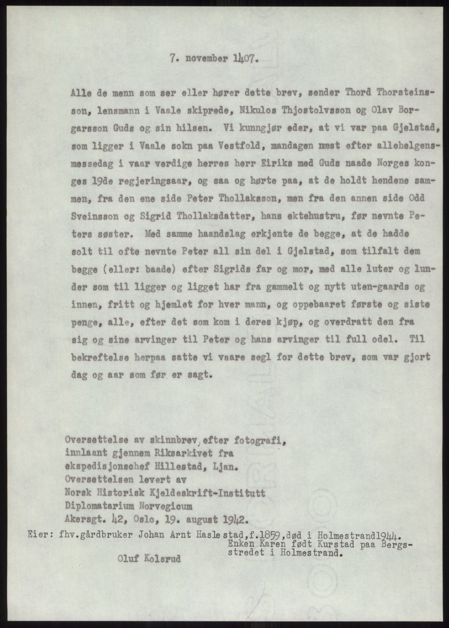 Samlinger til kildeutgivelse, Diplomavskriftsamlingen, AV/RA-EA-4053/H/Ha, p. 584