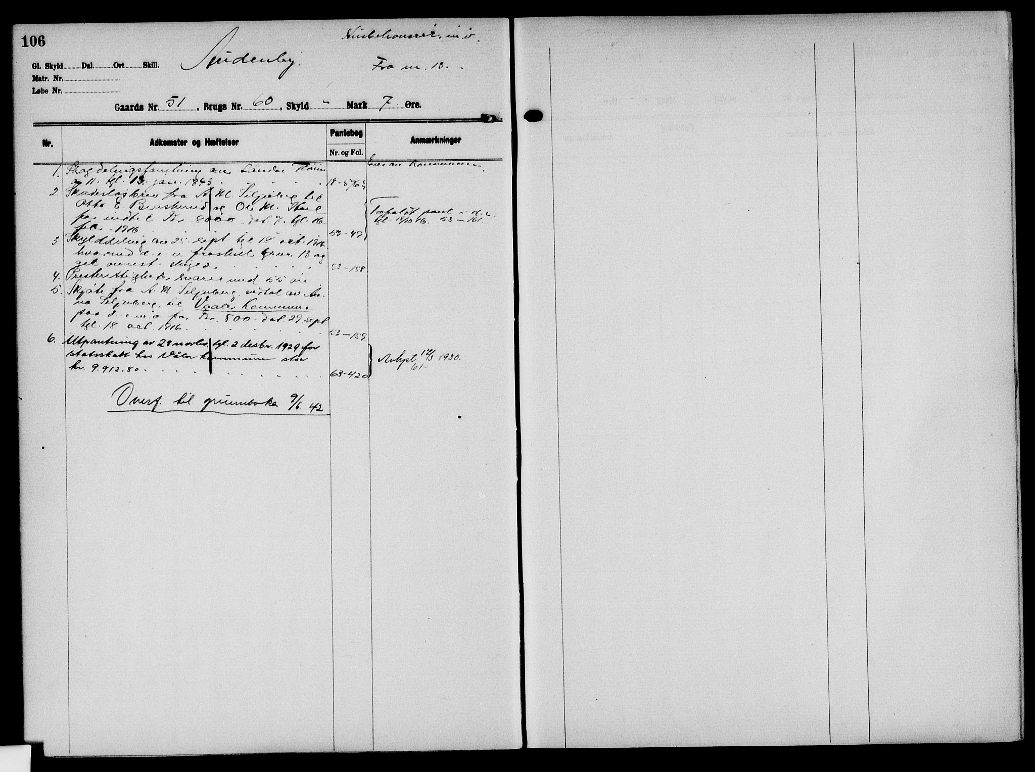 Solør tingrett, AV/SAH-TING-008/H/Ha/Hak/L0004: Mortgage register no. IV, 1900-1935, p. 106