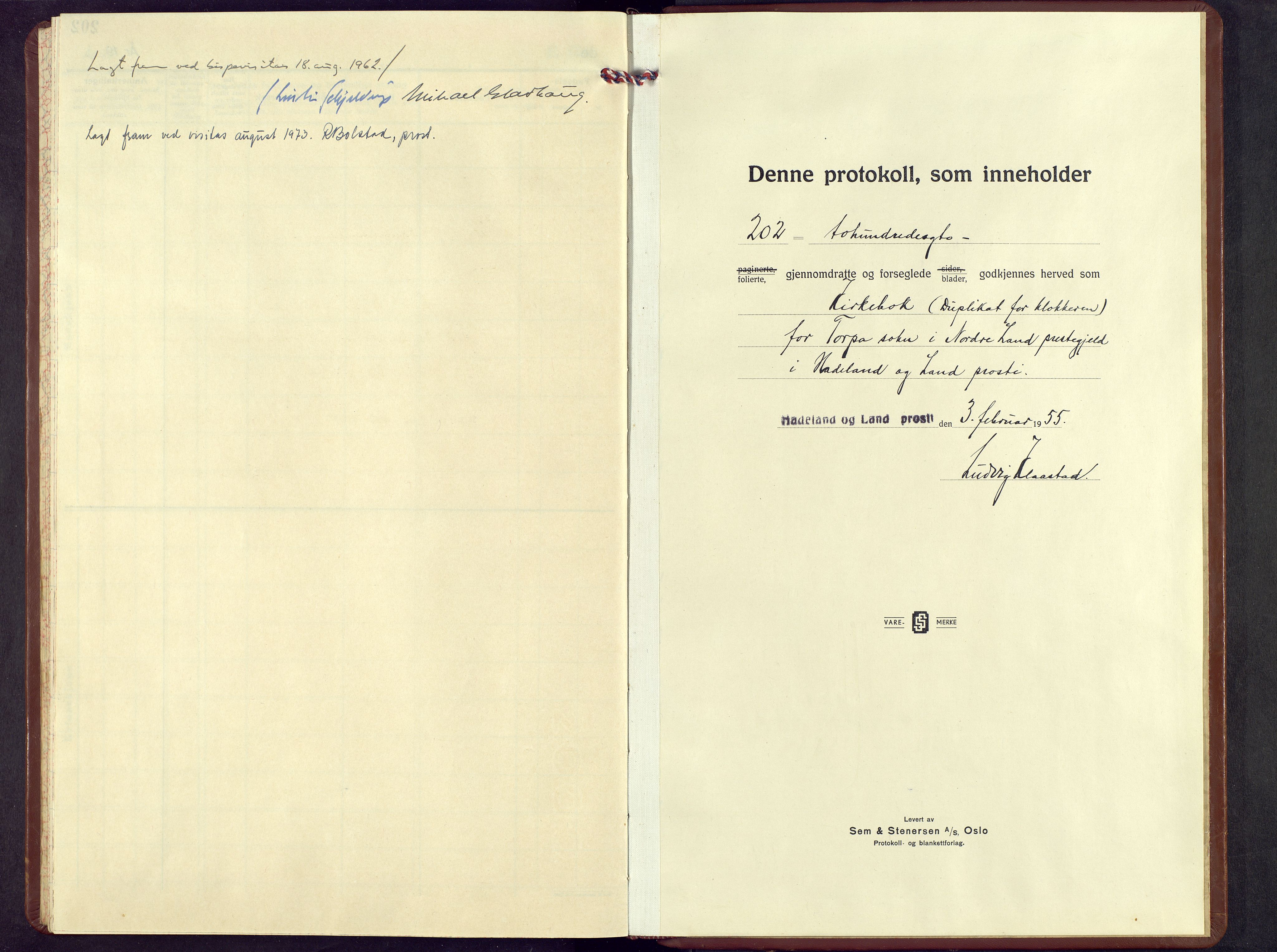 Nordre Land prestekontor, SAH/PREST-124/H/Ha/Hab/L0011: Parish register (copy) no. 11, 1955-1972