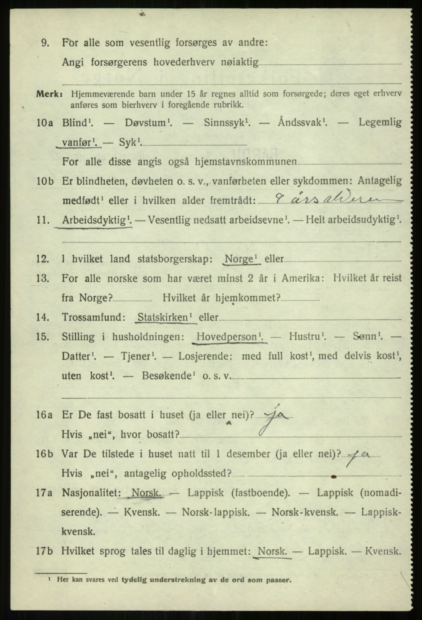 SATØ, 1920 census for Bardu, 1920, p. 3584