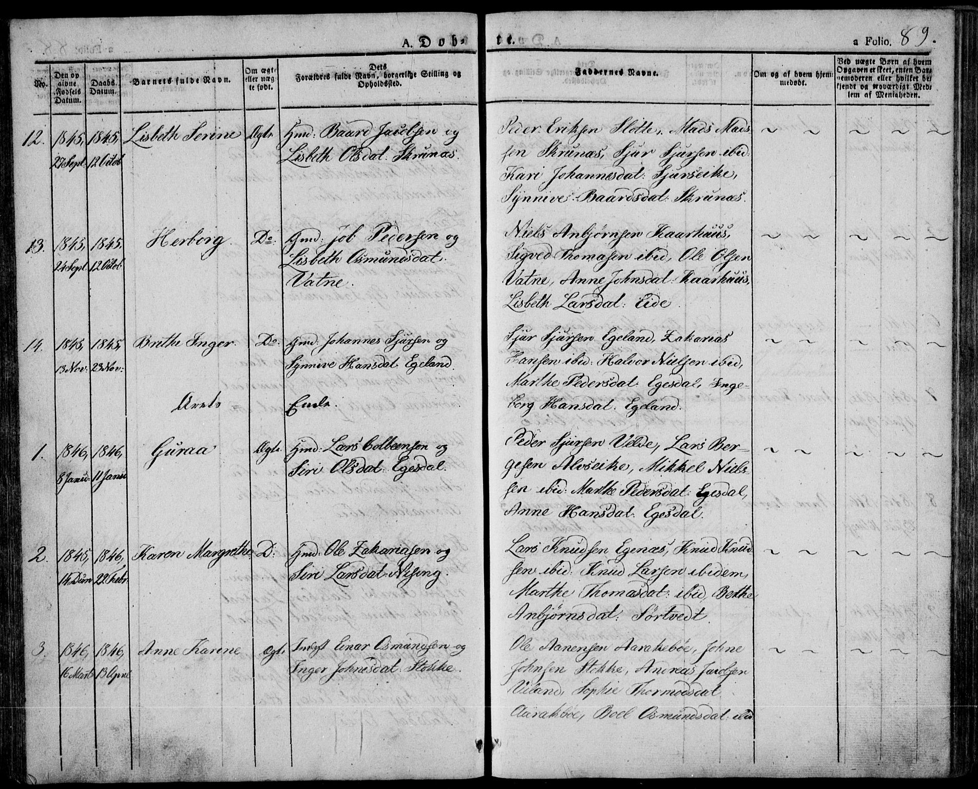 Skjold sokneprestkontor, AV/SAST-A-101847/H/Ha/Haa/L0005: Parish register (official) no. A 5, 1830-1856, p. 89