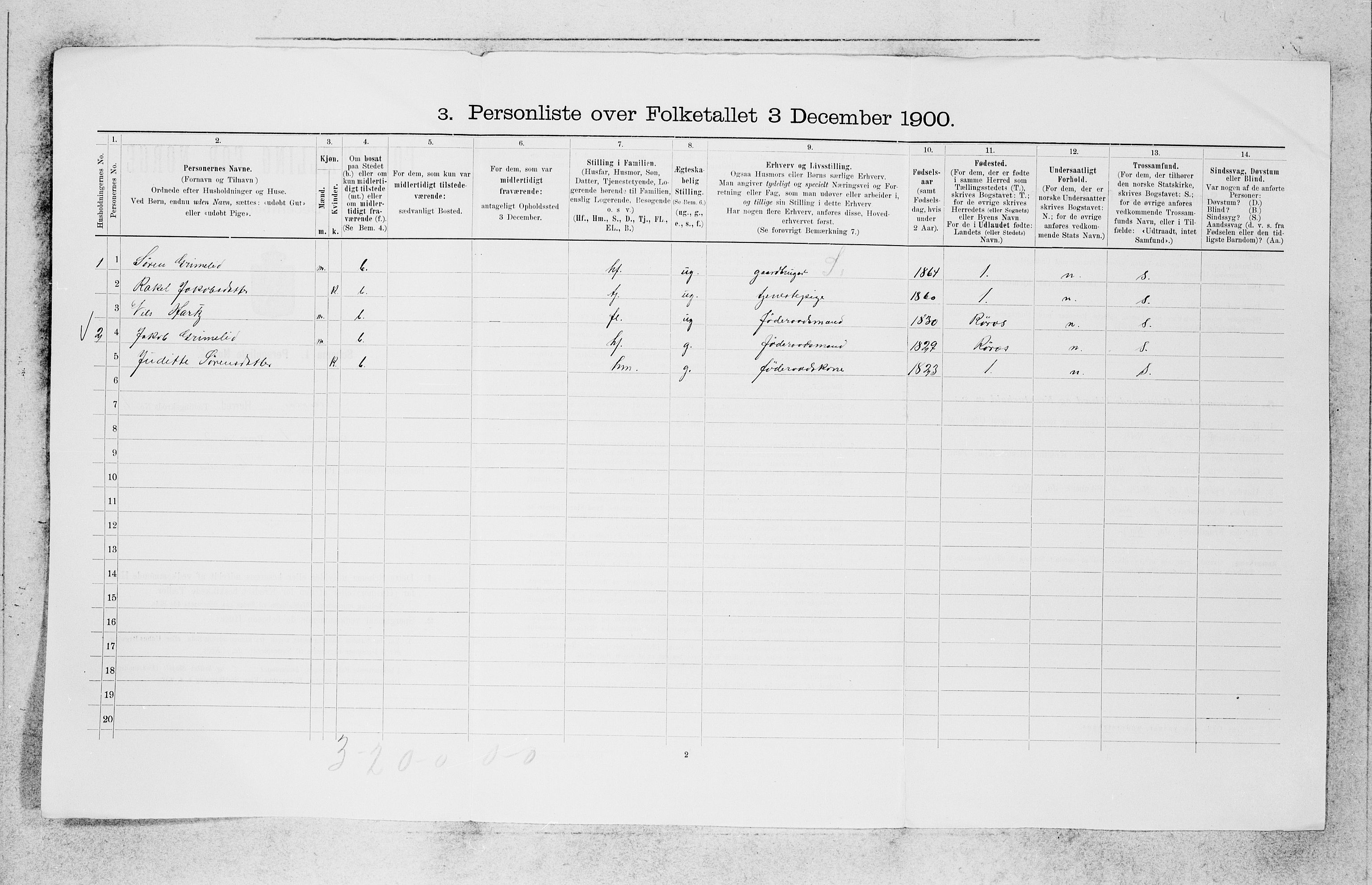 SAB, 1900 census for Askvoll, 1900, p. 78