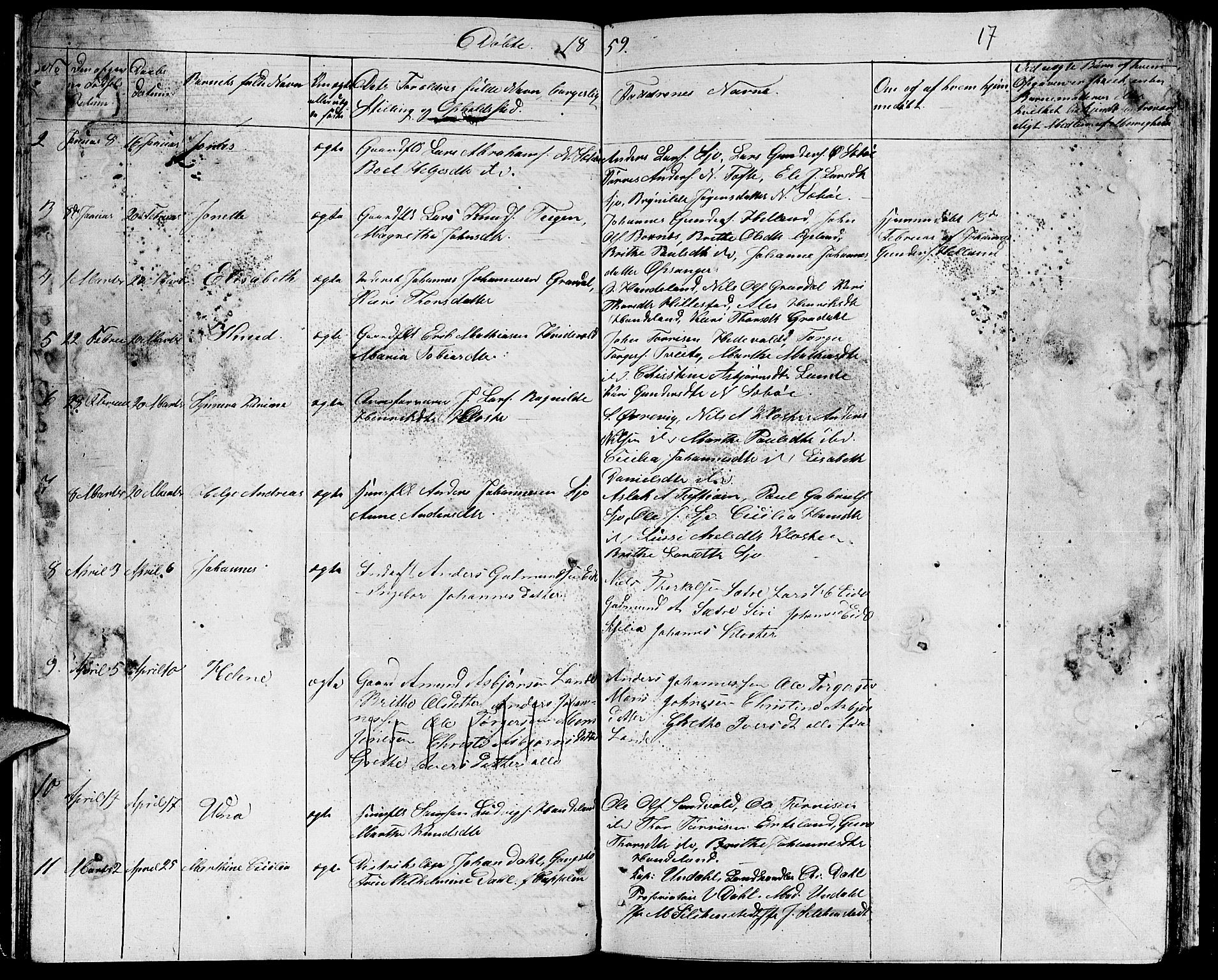 Fjelberg sokneprestembete, SAB/A-75201/H/Hab: Parish register (copy) no. B 2, 1854-1868, p. 17