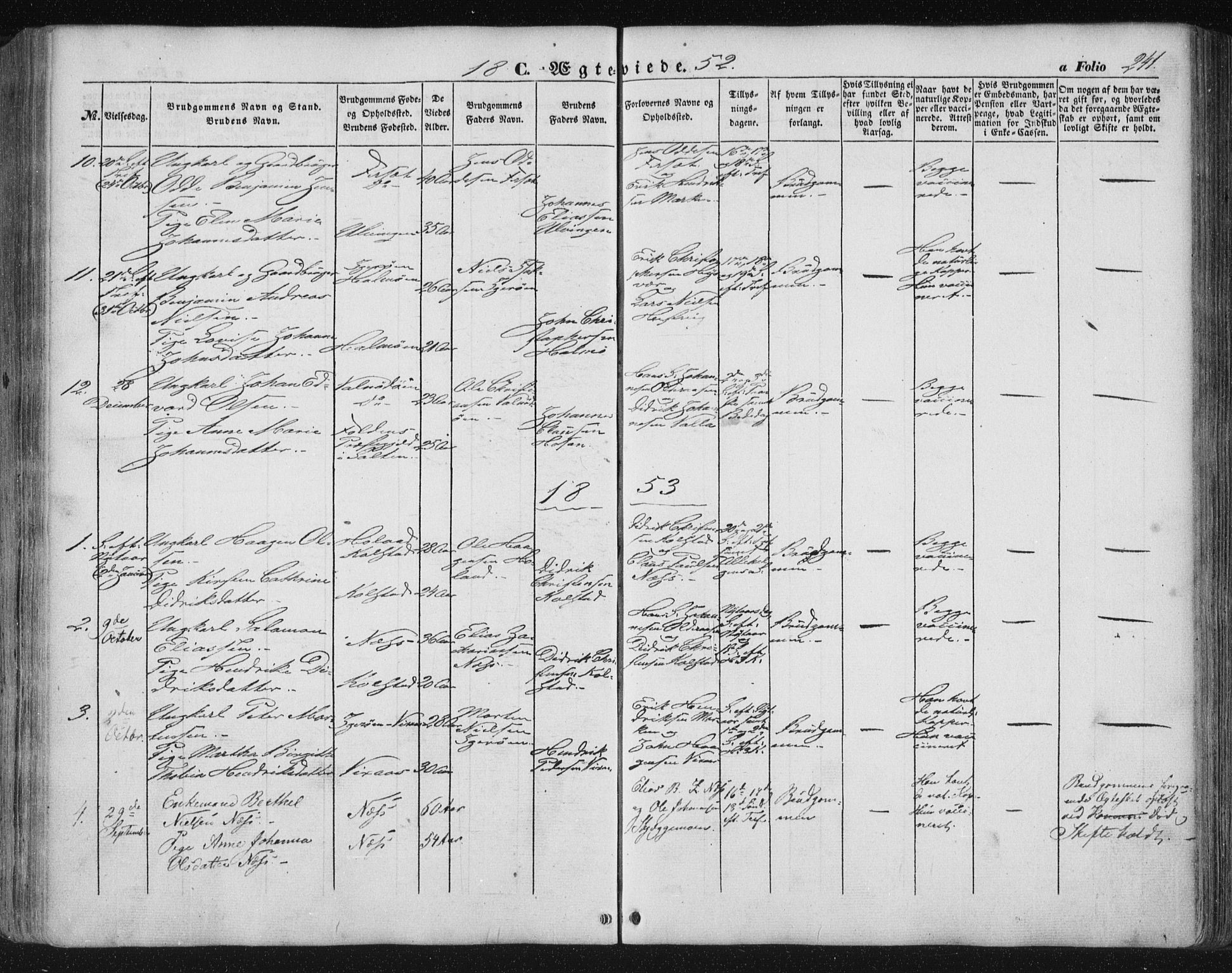 Ministerialprotokoller, klokkerbøker og fødselsregistre - Nordland, AV/SAT-A-1459/816/L0240: Parish register (official) no. 816A06, 1846-1870, p. 241