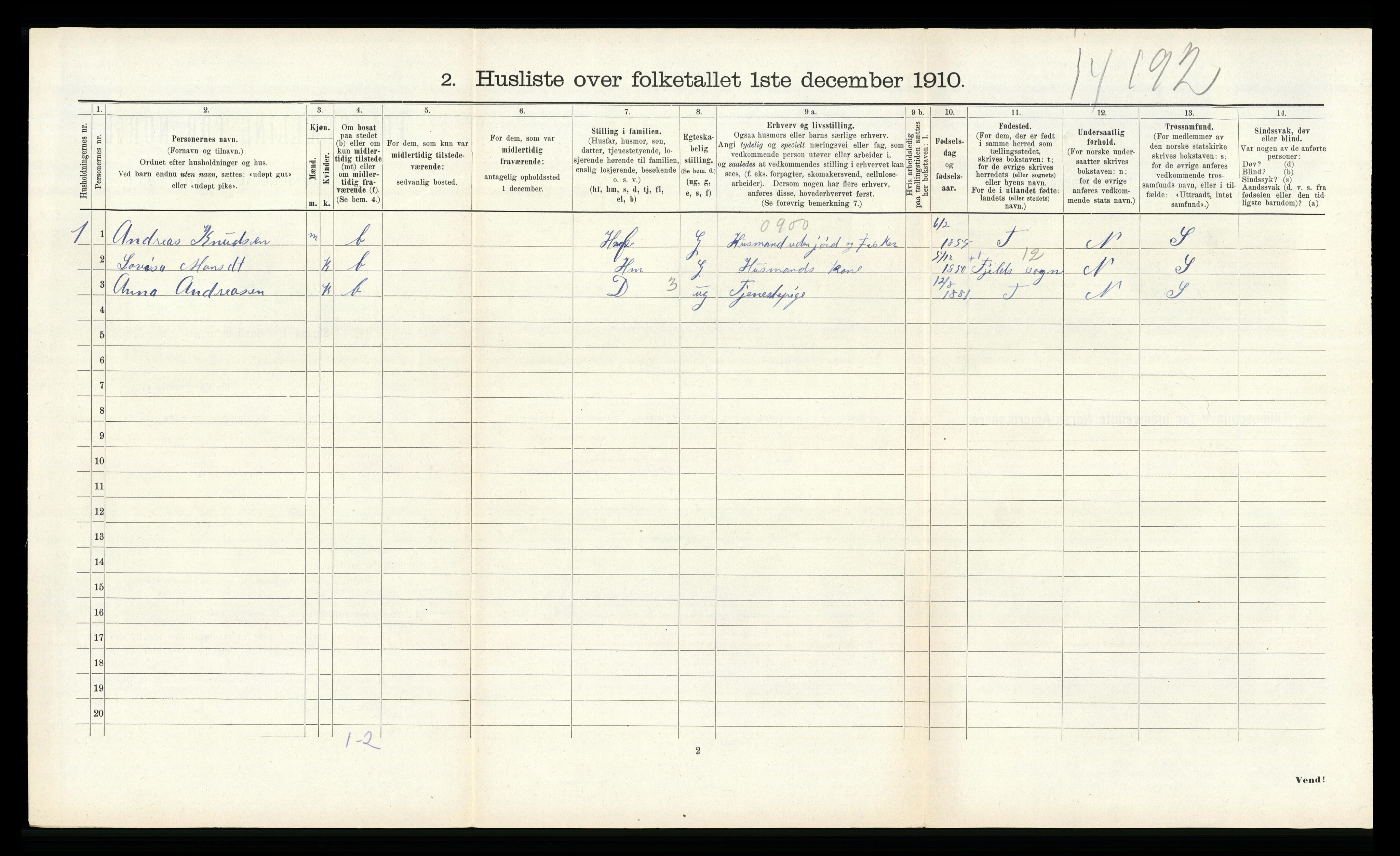 RA, 1910 census for Askøy, 1910, p. 1173