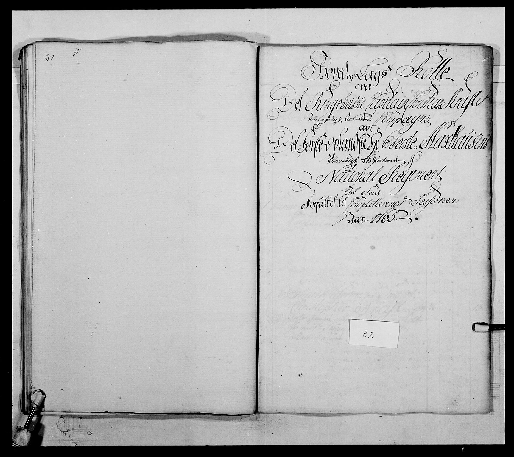 Kommanderende general (KG I) med Det norske krigsdirektorium, AV/RA-EA-5419/E/Ea/L0503b: 1. Opplandske regiment, 1764-1765, p. 499