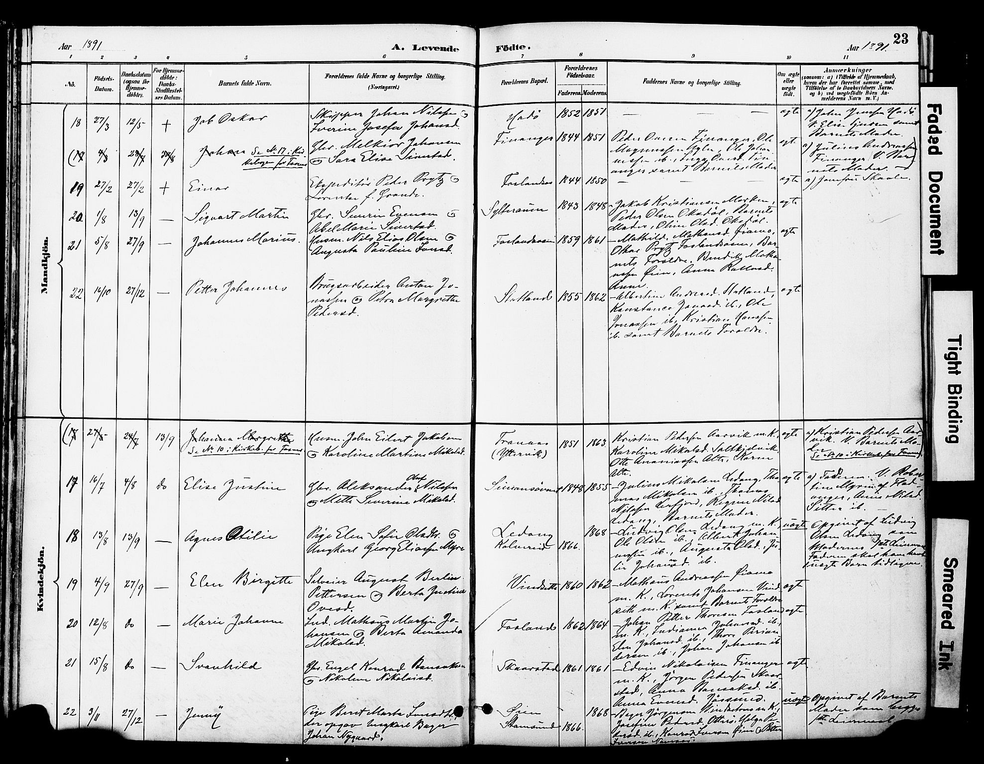 Ministerialprotokoller, klokkerbøker og fødselsregistre - Nord-Trøndelag, SAT/A-1458/774/L0628: Parish register (official) no. 774A02, 1887-1903, p. 23