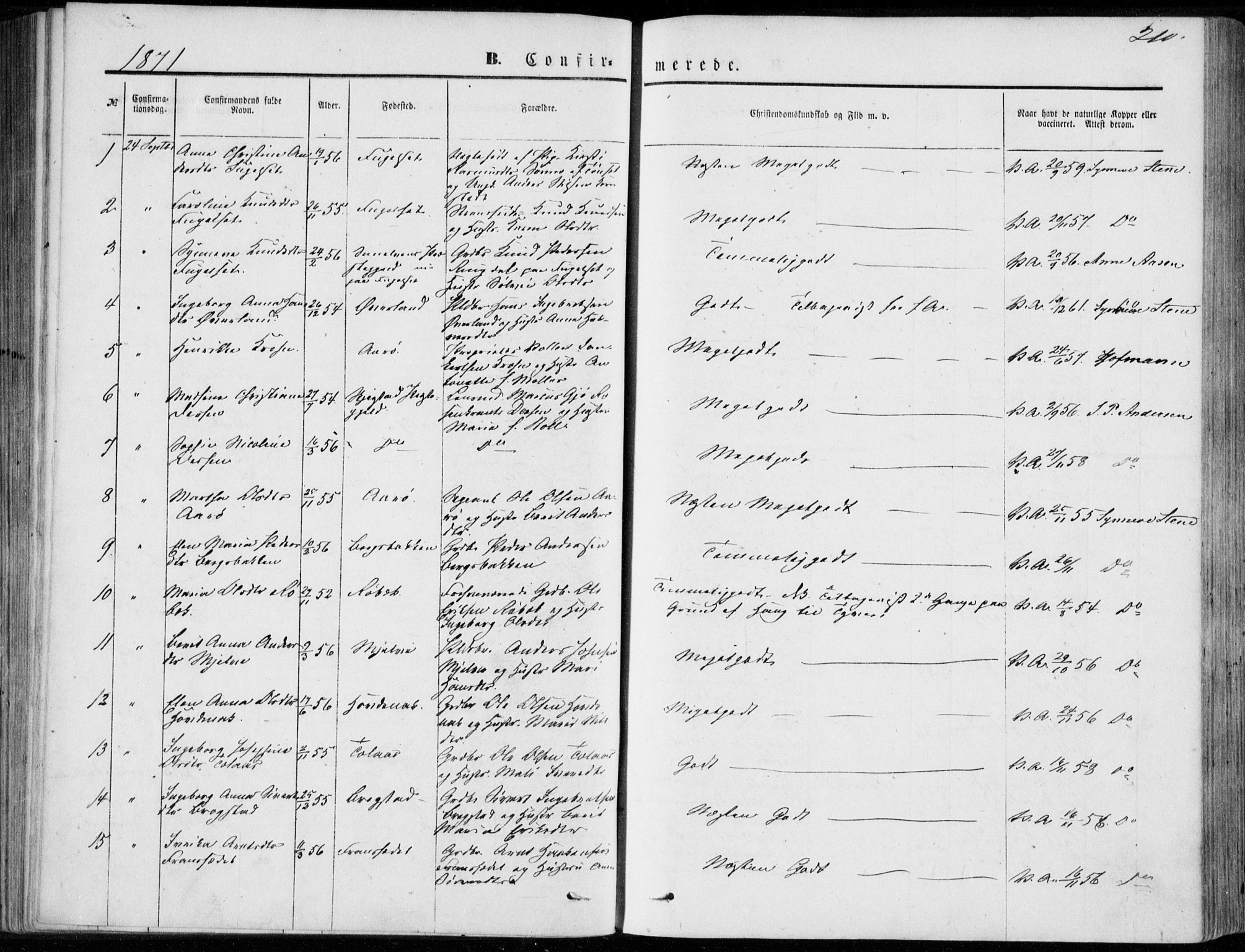 Ministerialprotokoller, klokkerbøker og fødselsregistre - Møre og Romsdal, AV/SAT-A-1454/555/L0655: Parish register (official) no. 555A05, 1869-1886, p. 210