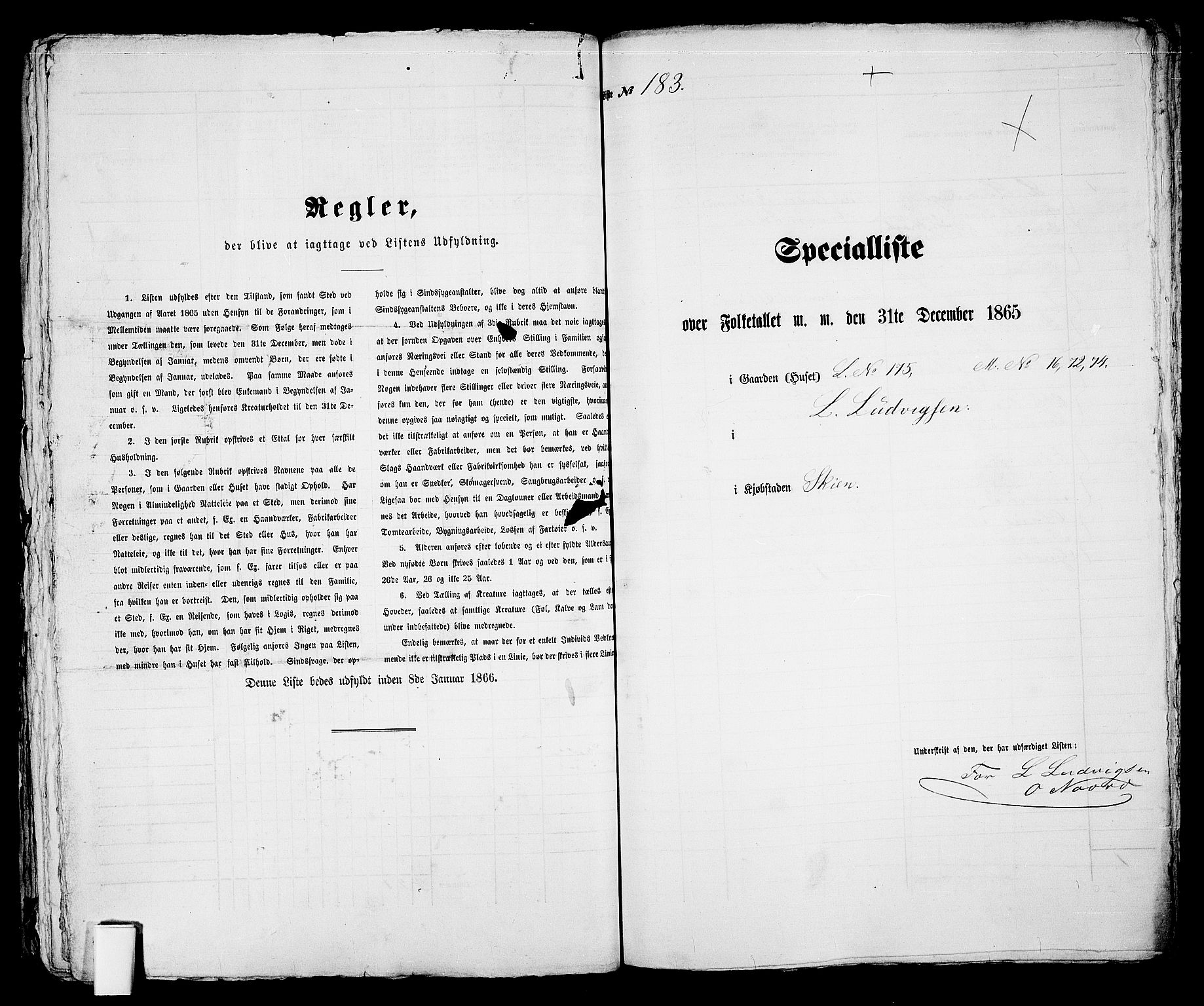 RA, 1865 census for Skien, 1865, p. 376