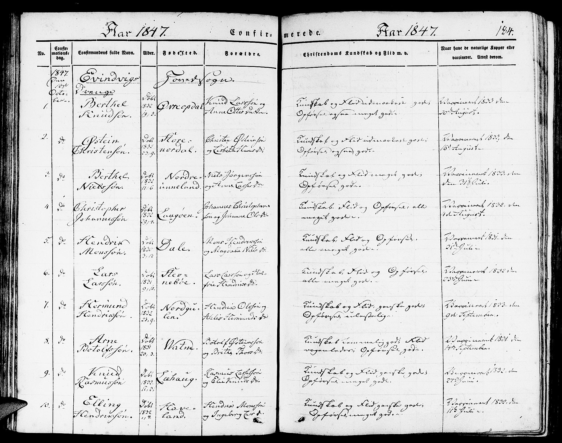 Gulen sokneprestembete, SAB/A-80201/H/Haa/Haaa/L0020: Parish register (official) no. A 20, 1837-1847, p. 184