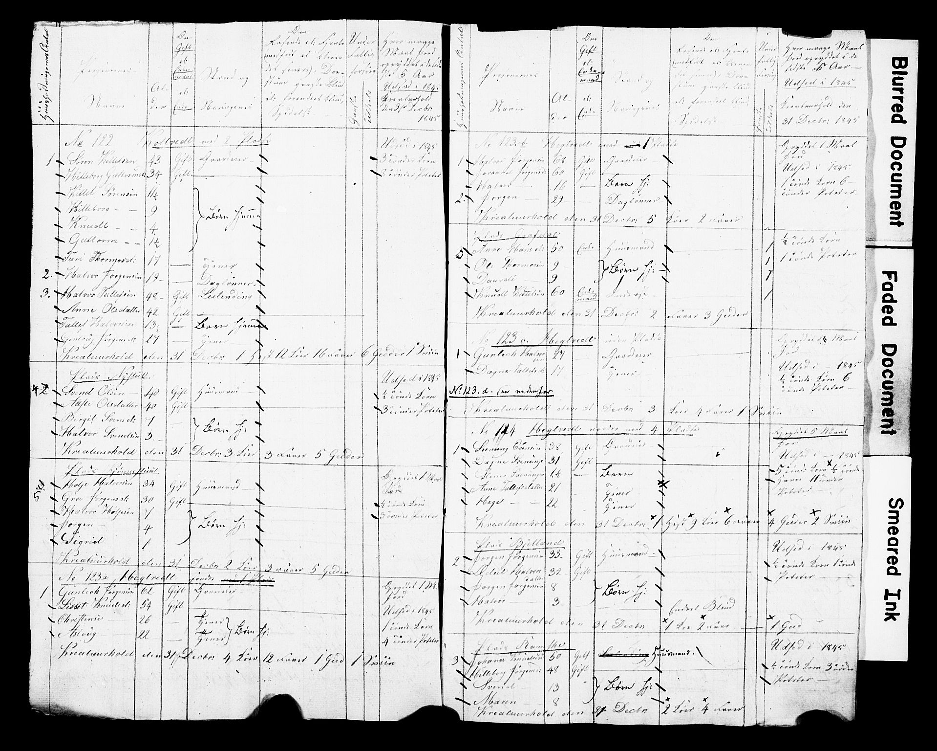 , Census 1845 for Kviteseid, 1845, p. 50