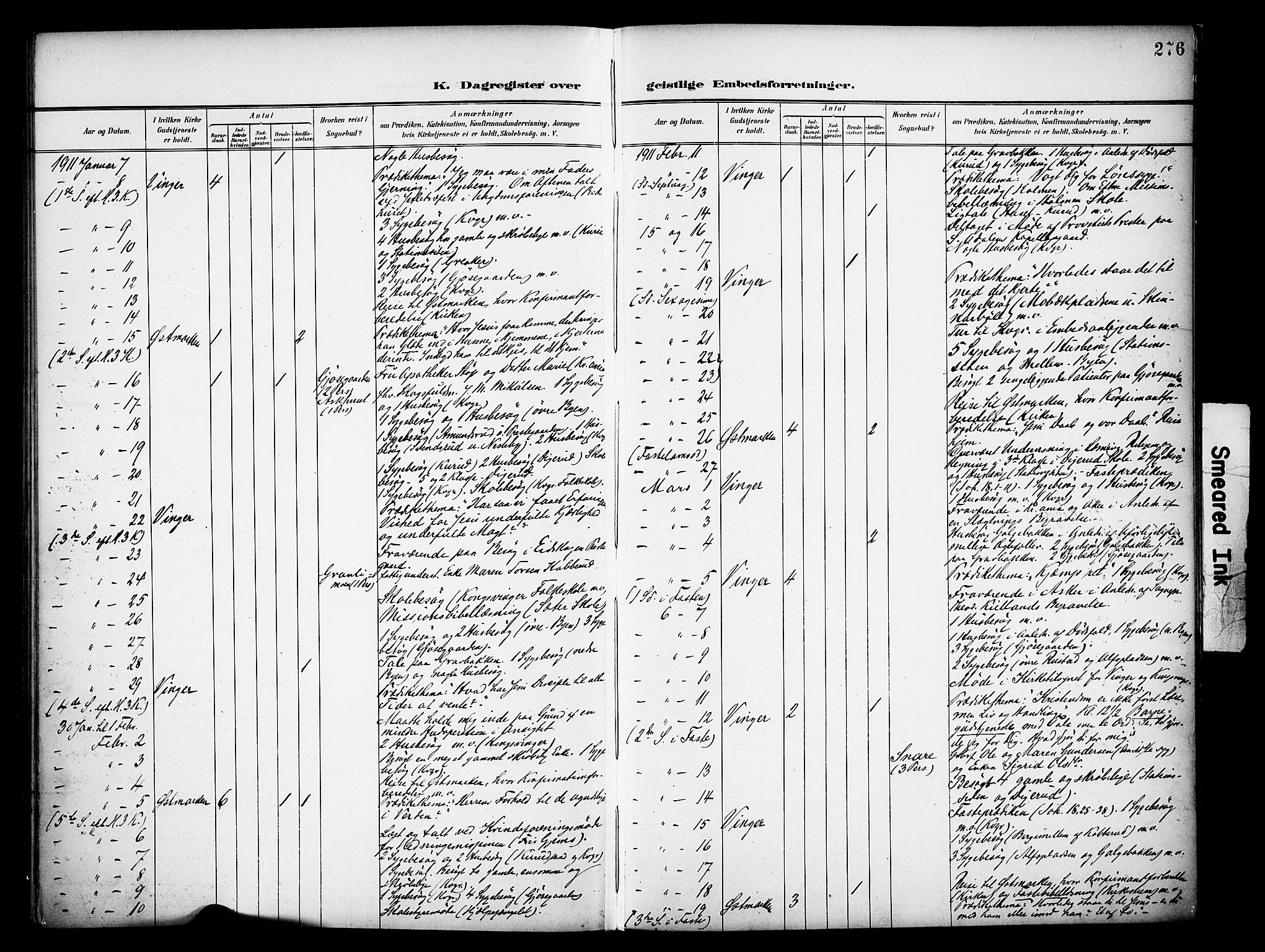 Vinger prestekontor, AV/SAH-PREST-024/H/Ha/Haa/L0016: Parish register (official) no. 16, 1898-1920, p. 276