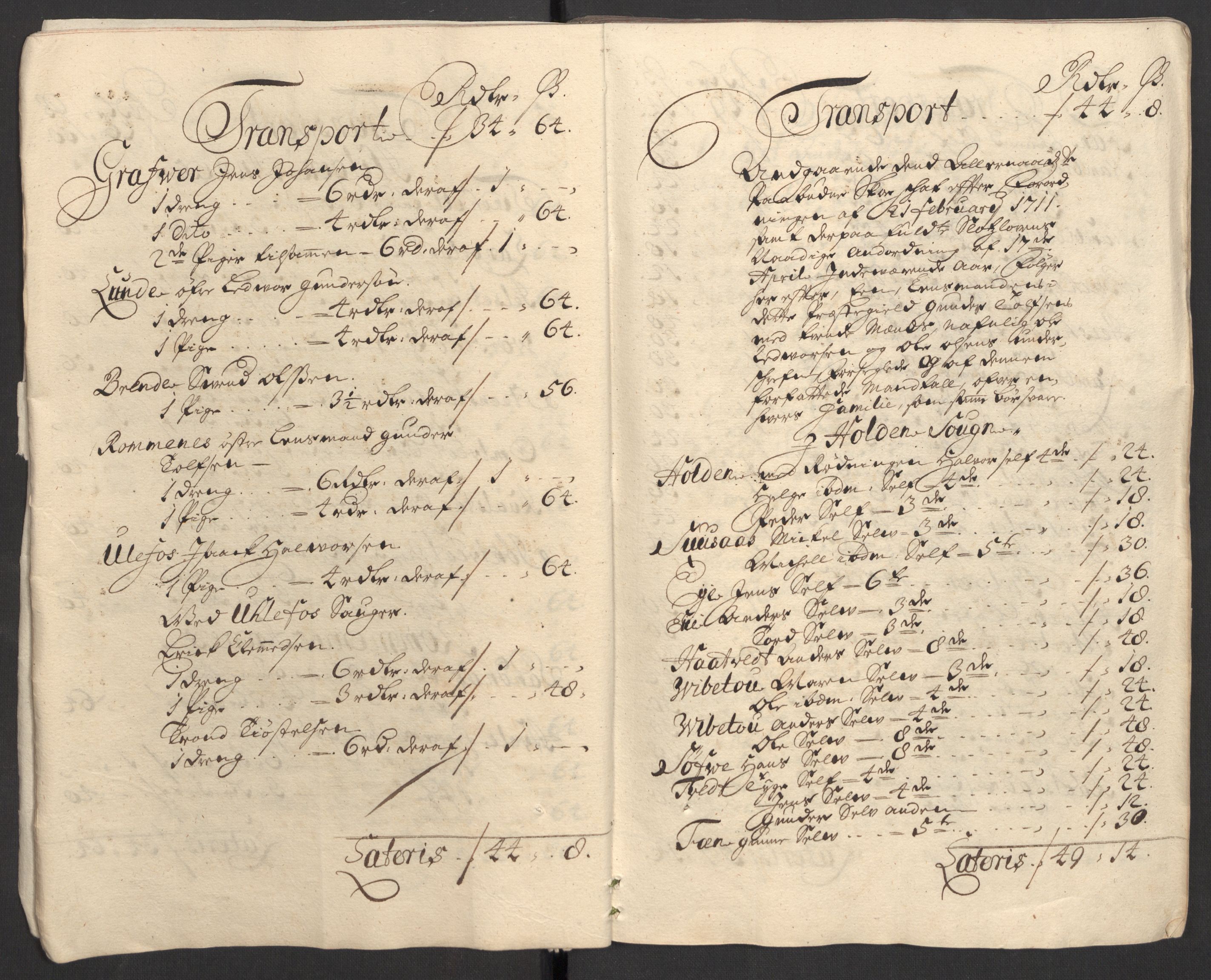 Rentekammeret inntil 1814, Reviderte regnskaper, Fogderegnskap, RA/EA-4092/R36/L2121: Fogderegnskap Øvre og Nedre Telemark og Bamble, 1711, p. 11