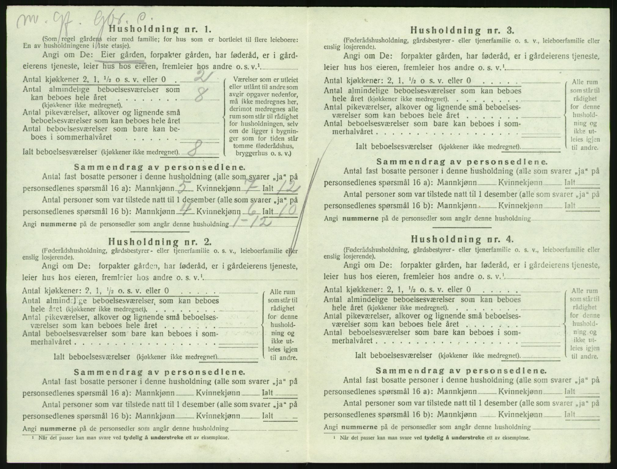 SAKO, 1920 census for Hedrum, 1920, p. 1164