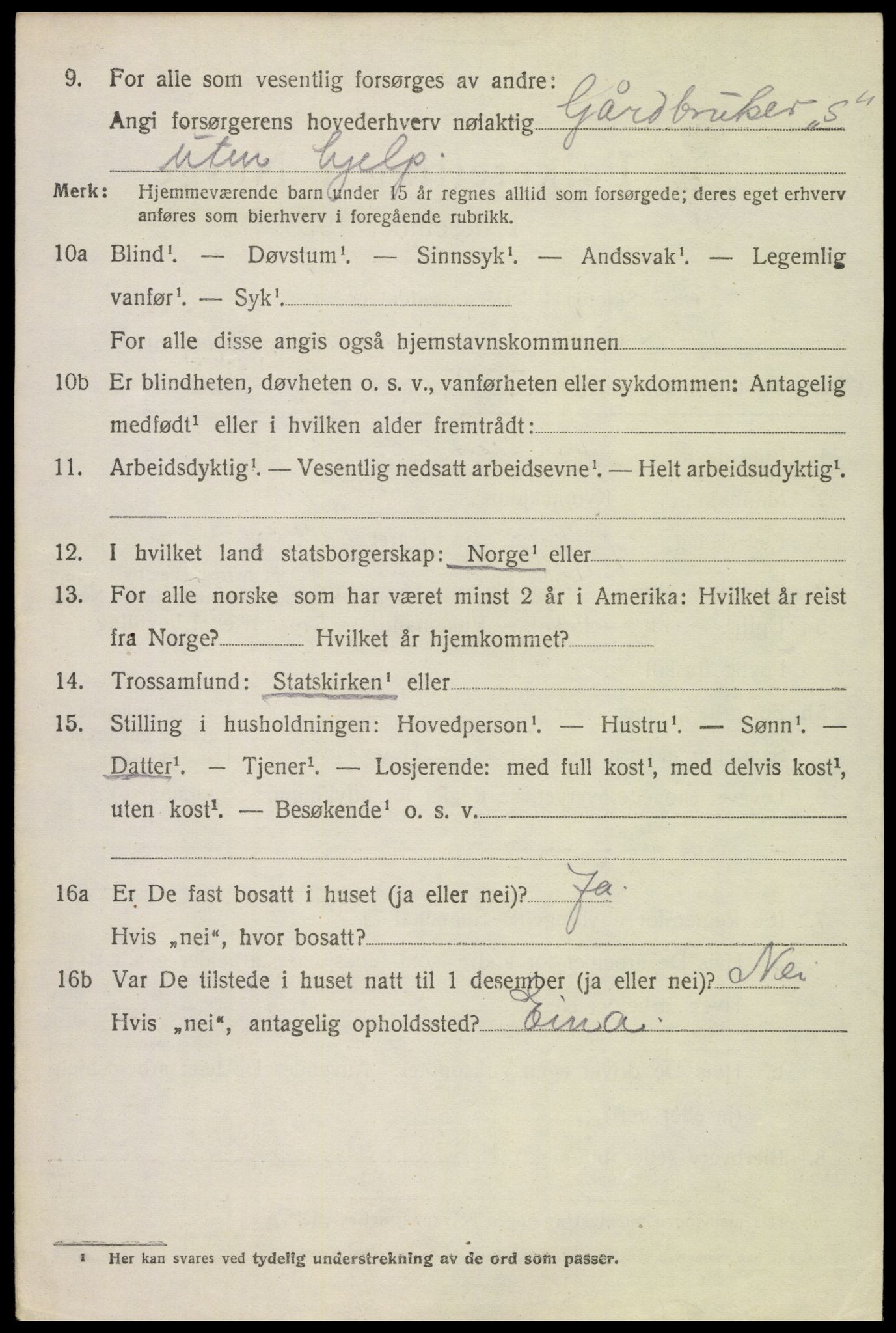 SAH, 1920 census for Østre Toten, 1920, p. 8567